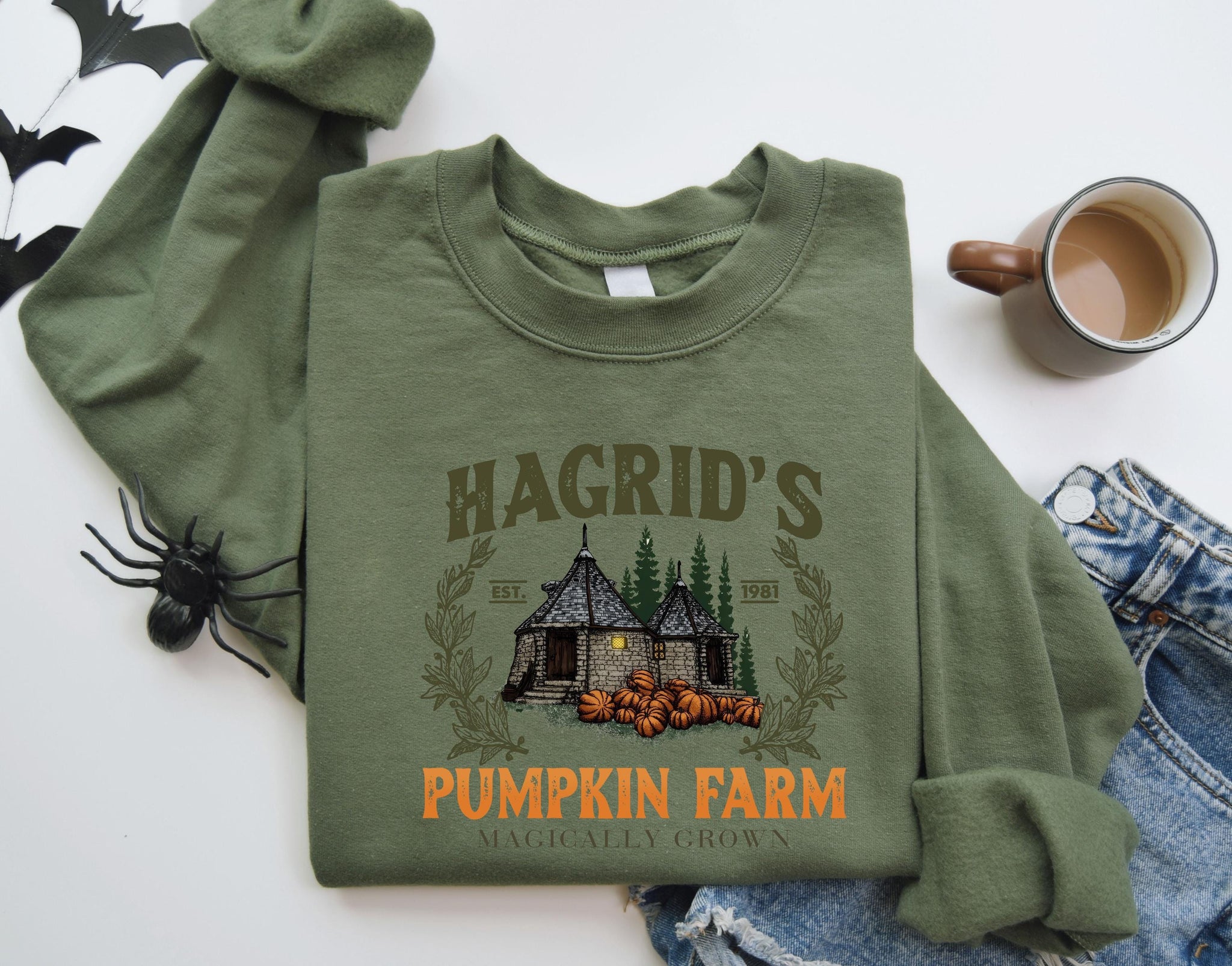 Hagrid's Pumpkin Patch Shirt Pumpkin Farm Crewneck Sweatshirt Potter Book Christmas Birthday Gift Potterhead Fan Autumn Fall Halloween Shirt HW2208 09
