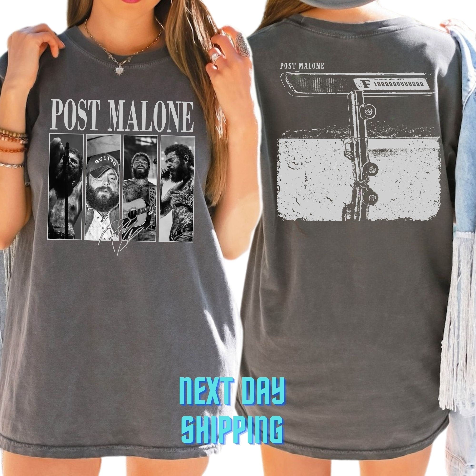 s Post MaloneF1 Trillion Tour Rap Music Merch Shirt, Austin Album Rap 90s Tee, Post Malone Tour Rapper Gift Tshirt TD1409
