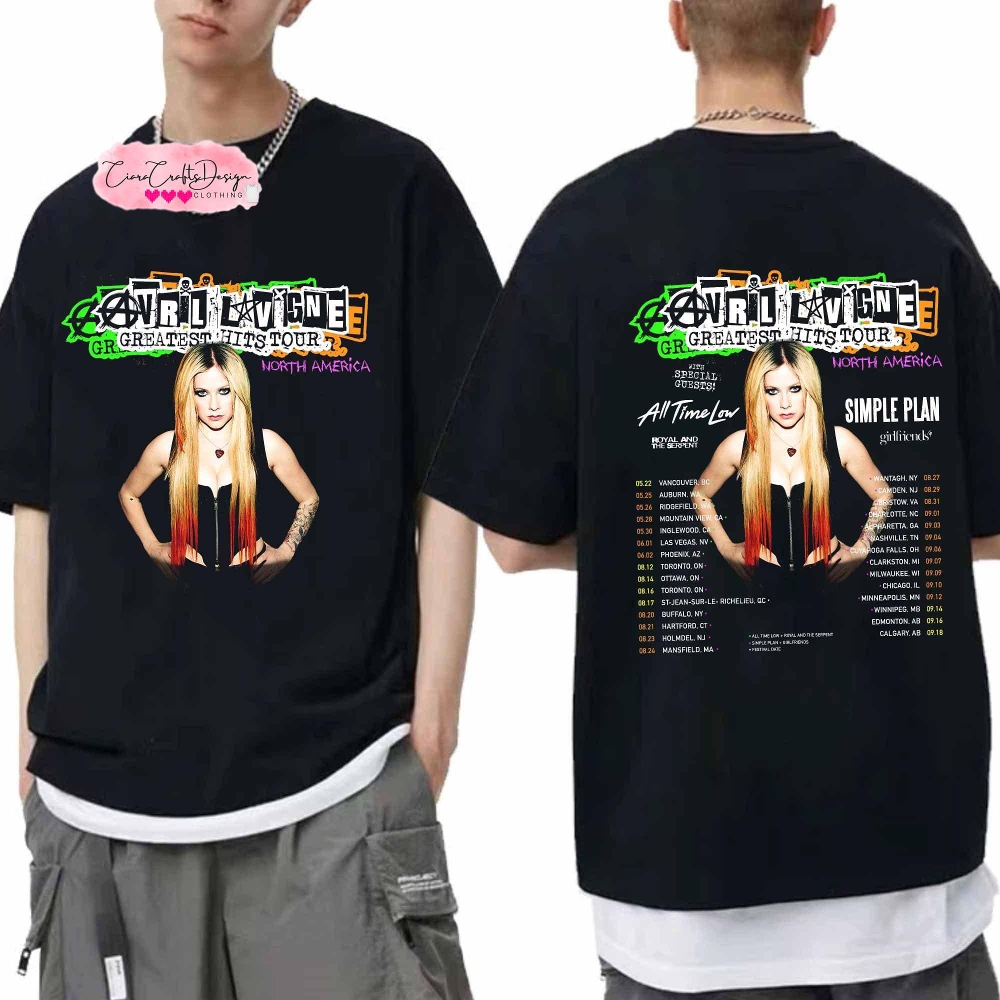 2 Side Avril Lavigne Shirt, Avril Lavigne 2024 Greatest Hits Tour Shirt, Avril Lavigne Rock Shirt, Concert Shirt For Fan Avril Lavigne MS2108 12