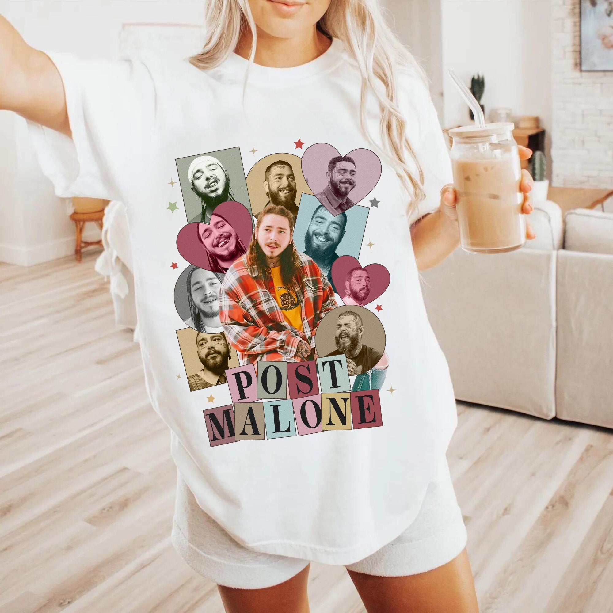 Post Malone Graphic Tee 90s Vintage Hip Hop Style Unisex Men Women Morgan Wallen Birthday Gift Rap Singer Shirt Music Merch Hoodie