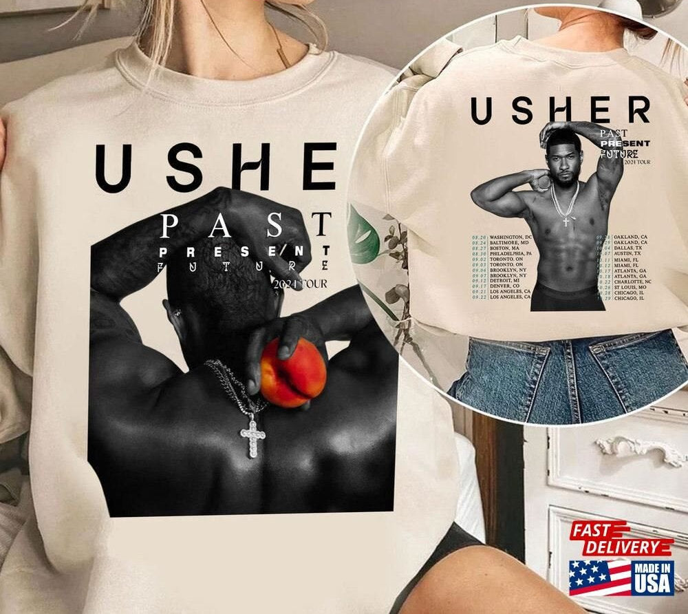 Usher world tour shirt Usher past present future world Tour shirt Usher t-shirt Usher fan merch Usher concert Usher gift