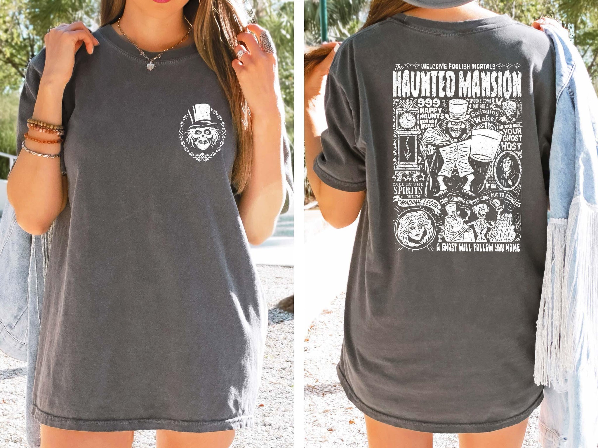 Vintage Haunted Mansion Two-Sided Comfort Colors Shirt, Stretching Room Shirt, Haunted Mansion 1969 Shirt, Disneyland Halloween TD0509 02