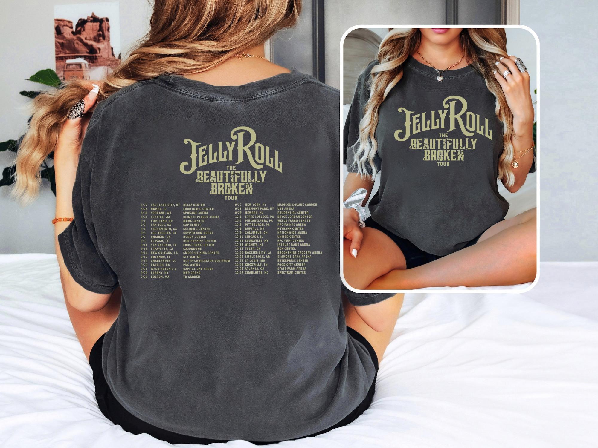 The Beautifully Broken Tour, Jelly Roll Tee For Fan, Country Concert Beautifully Broken Tour 2024 Sweater And Hoodie TD1609 04