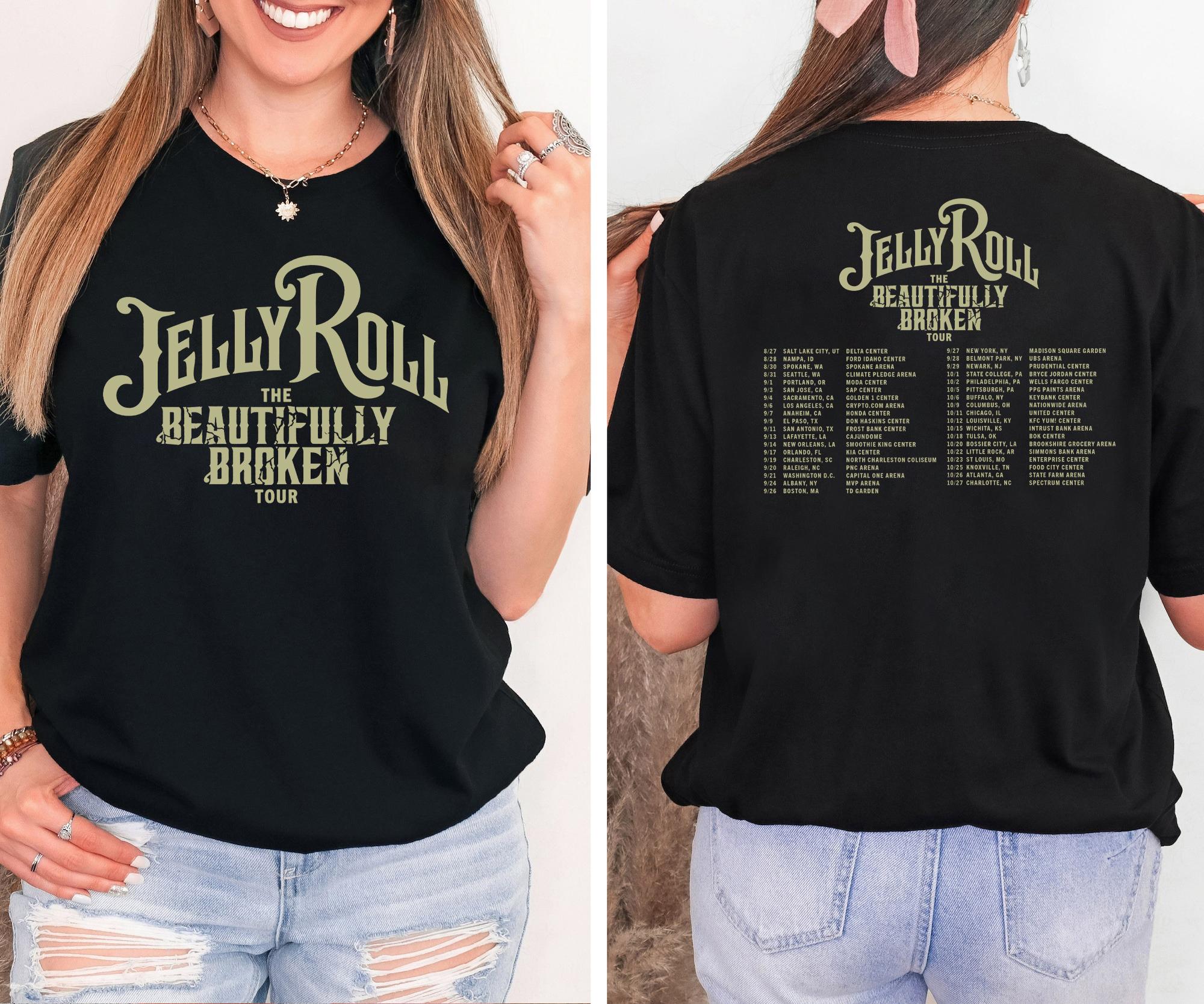 The Beautifully Broken Tour, Jelly Roll Tee For Fan, Country Concert Beautifully Broken Tour 2024 Sweater And Hoodie TD1609 04