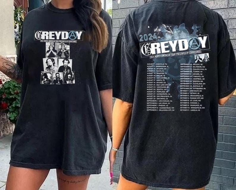 Greyday 2024 North American Tour 2side shirt, Suicideboy G59 Tee, City Morgue Tshirt, Suicideboy Merch, Music Tour 2024 Gift, Gift For Him TD1010