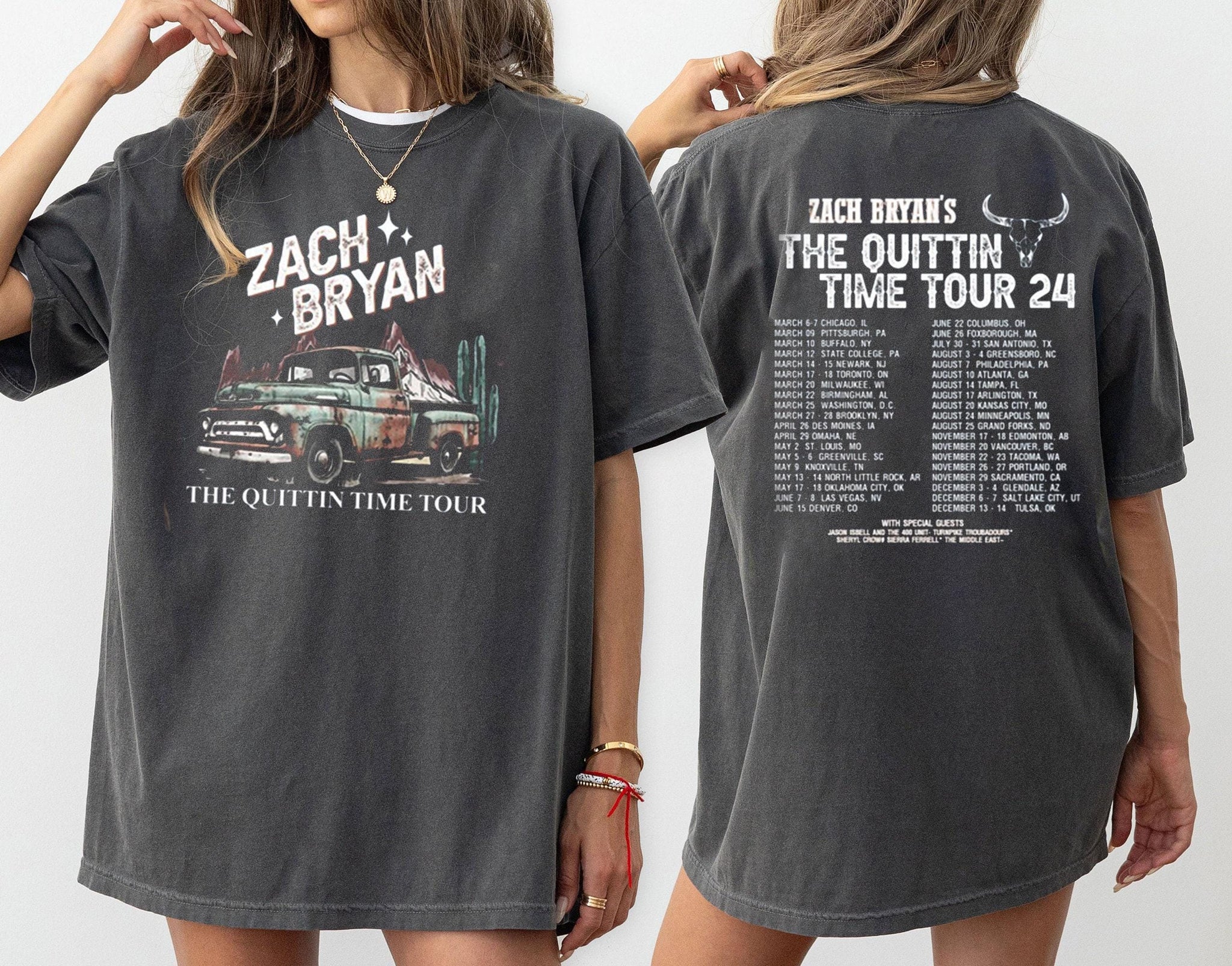 Zach Bryan Music 2side Hoodie, 2 Side Zach Bryan The Quittin Time Tour 2024 Merch Tee Graphic Sweatshirt, Zach Bryan Concert 2024 TD0509 15