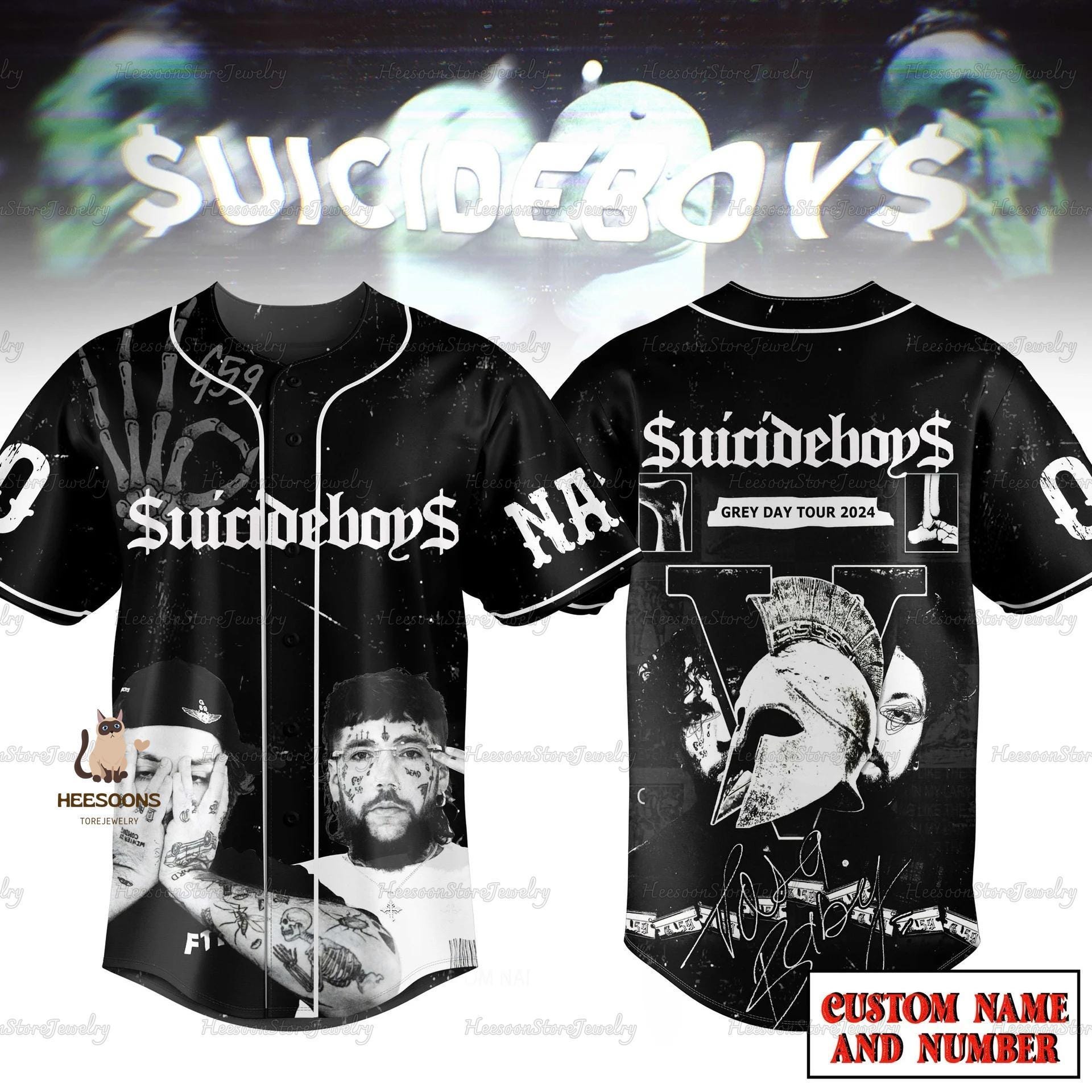 Suicideboy G59 Baseball Jersey, Personalized Suicideboy Merch Shirt, Greyday Tour Shirt, City Morgue Tshirt, Music Tour 2024 Gift TD1010