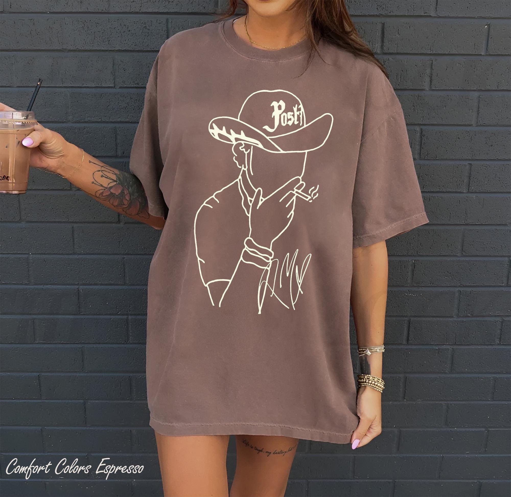 Cowboy Post Shirt, Malone T-shirt, Western Graphic Tee, Tour Shirt, Country Shirt, Had Some Help Shirt, Posty Tee, Fan Gift TD3008 16