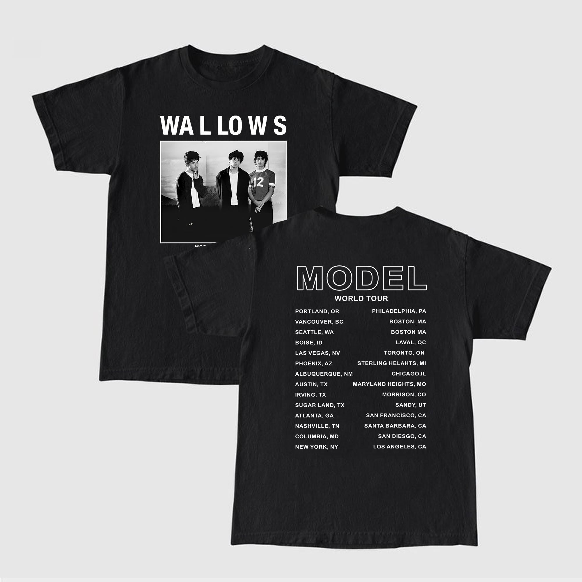 Model Tour 2024 dates shirt, Wallows band merch TD0409 14