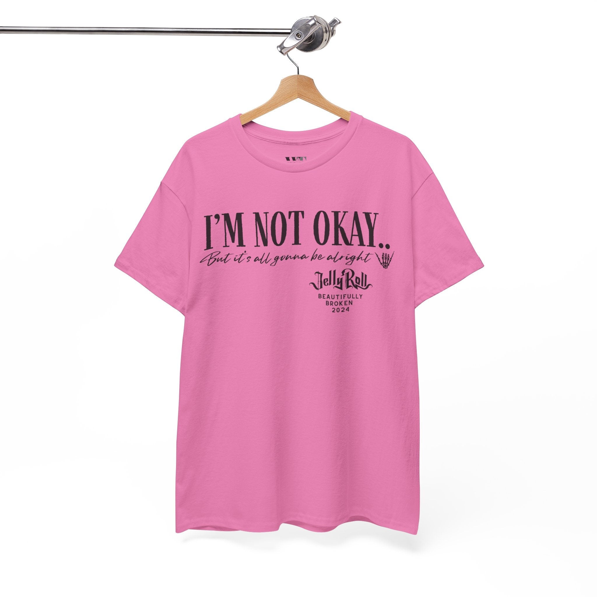 Jelly Roll Shirt , Country Concert Beautifully Broken Tour 2024 ,Jelly Roll Lyric Tshirt, Im Not Ok Tee,Unisex Plus Size,Jelly Roll Fan Gift TD0509 08