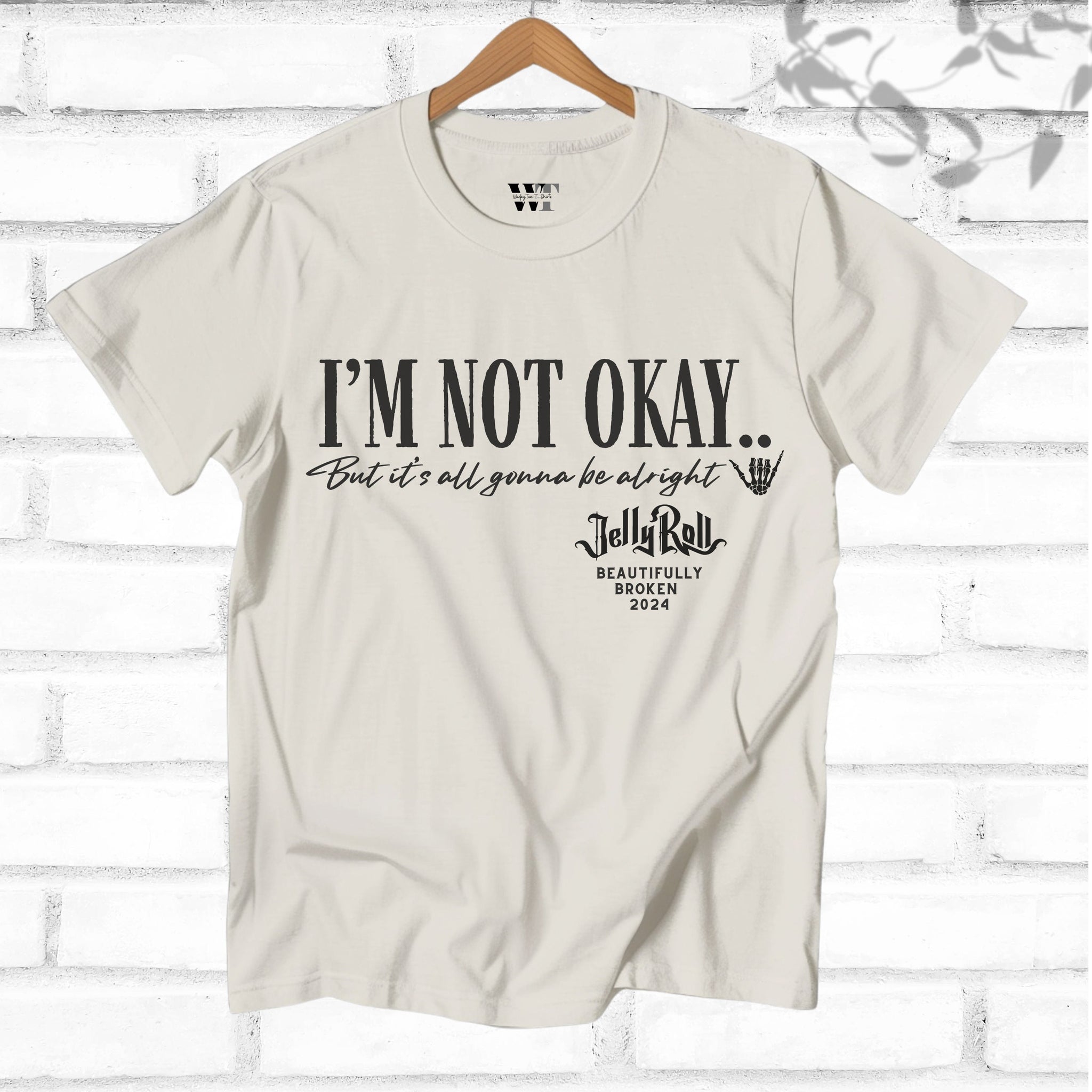 Jelly Roll Shirt , Country Concert Beautifully Broken Tour 2024 ,Jelly Roll Lyric Tshirt, Im Not Ok Tee,Unisex Plus Size,Jelly Roll Fan Gift TD0509 08
