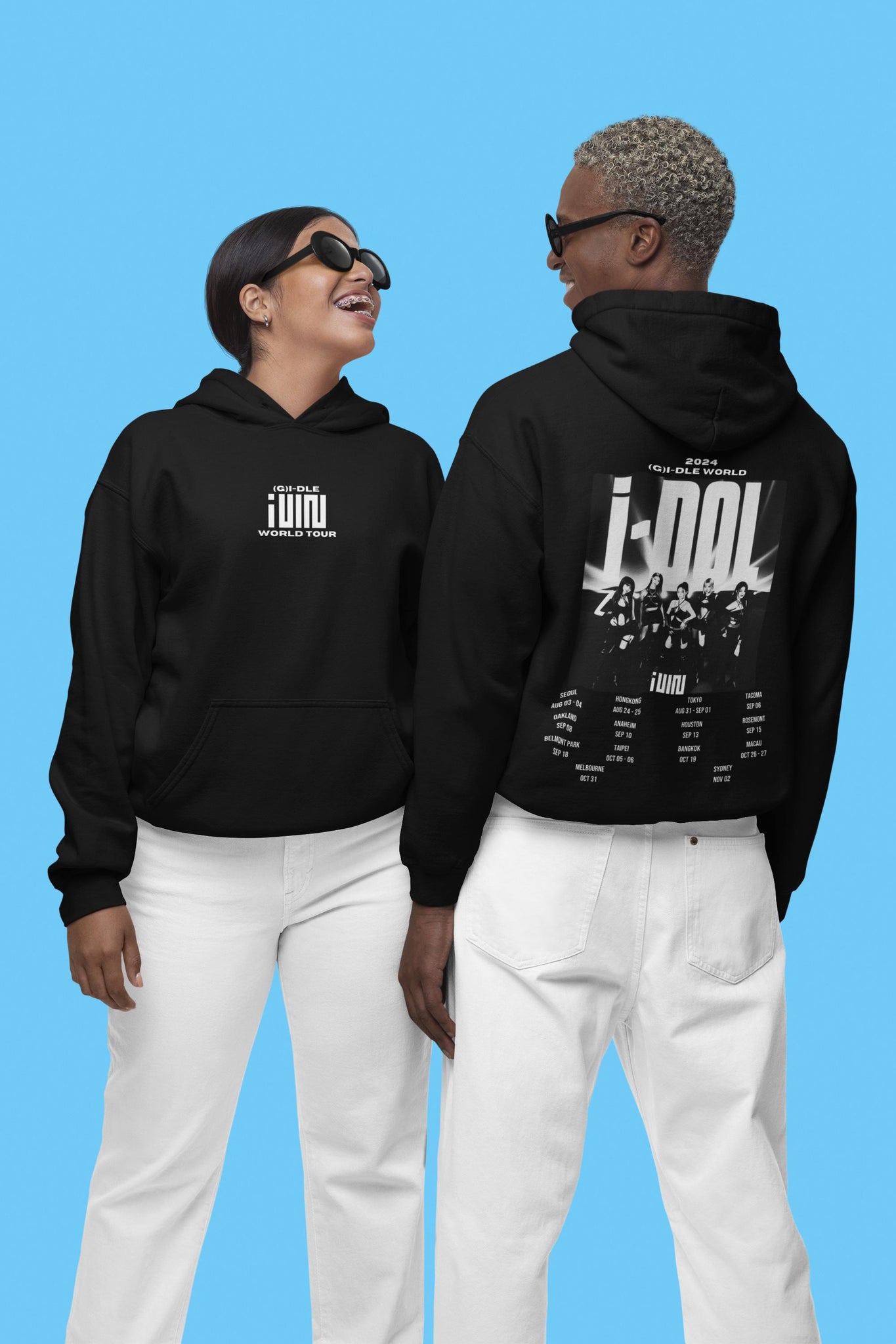 GIDLE i-DOL Shirt World Tour Sweatshirt Fan made Neverland Design Concert hoodie Gift for her Gift for GIDLE fan TD1009