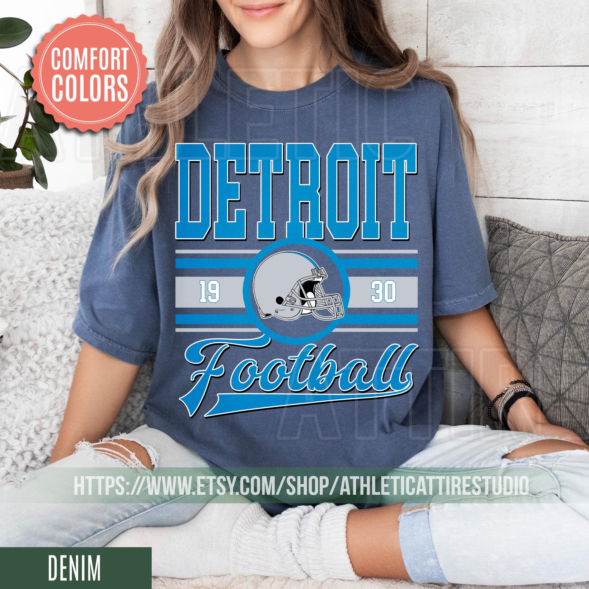 Detroit Football  Vintage Style T-Shirt, Detroit Football Tee, Detroit Football Shirt,Detroit Sweater,Sunday Football FRE18