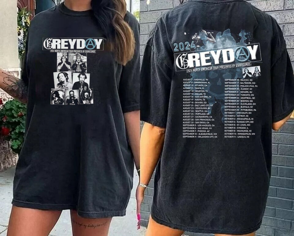 Greyday 2024 North American Tour 2side shirt, Suicideboy G59 Tee, City Morgue Tshirt, Suicideboy Merch, Music Tour 2024 Gift, Gift For Him TD1609 05