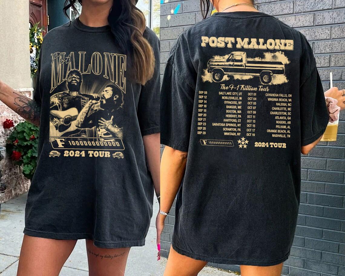 Post Malone 2 Sides Shirt, Post Malone The F-1 Trillion Album Shirt, Posty 2024 Concert Shirt, Malone Tour Rapper Shirt TD1709