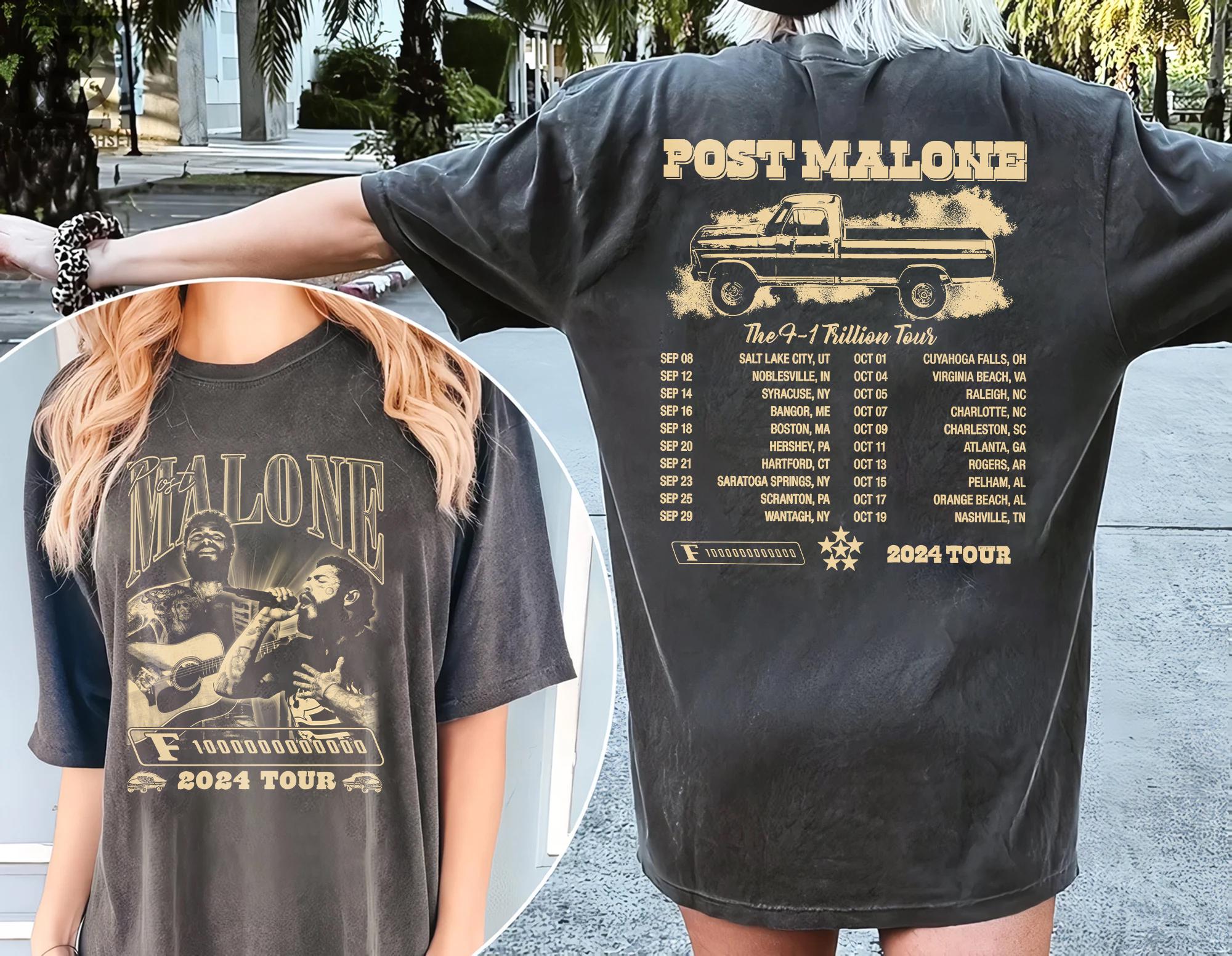 Post Malone 2 Sides Shirt, Post Malone The F-1 Trillion Album Shirt, Posty 2024 Concert Shirt, Malone Tour Rapper Shirt TD1709