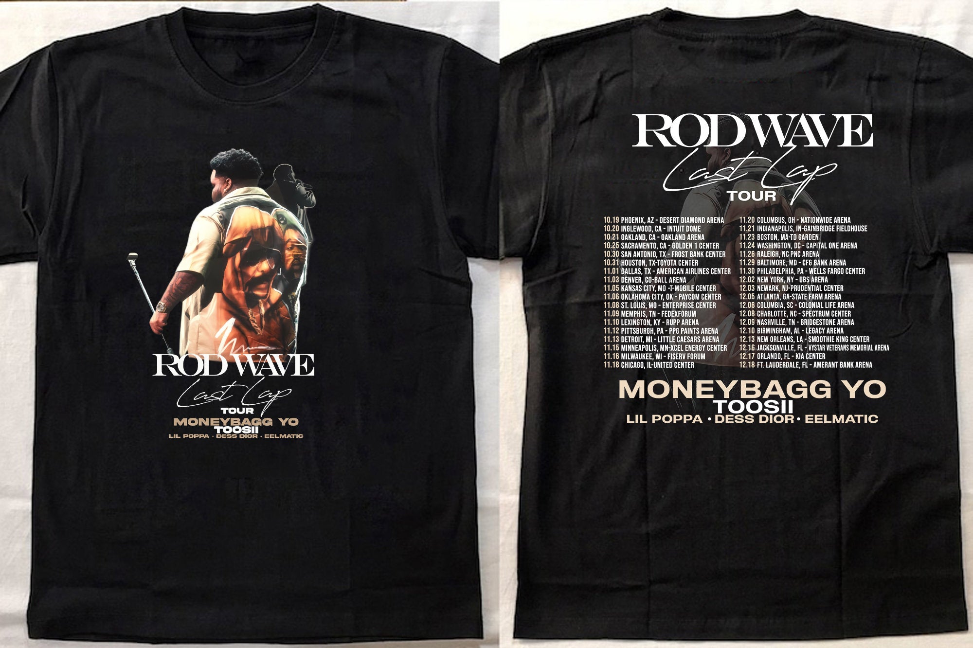 Rod Wave Last Lap tour 2024 dates inspired 2-sides Hip-Hop Vintage T-shirt TD1009