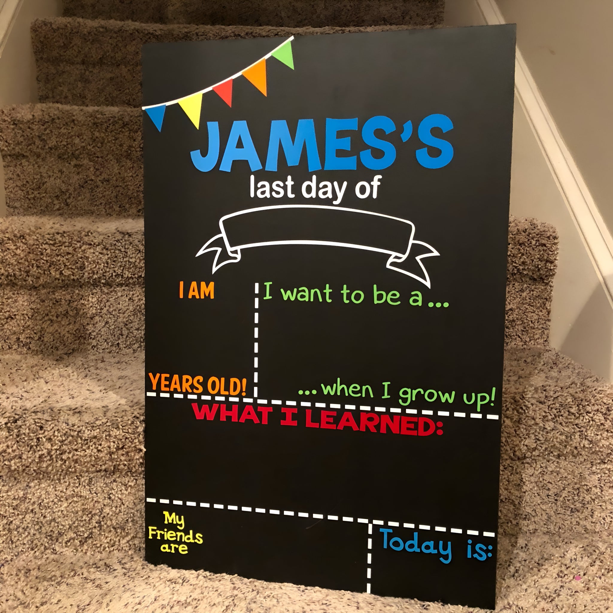 LAST Day of School Chalkboard Sign -will be shipped before your last day of school!!! Just tell me the date! scsign1