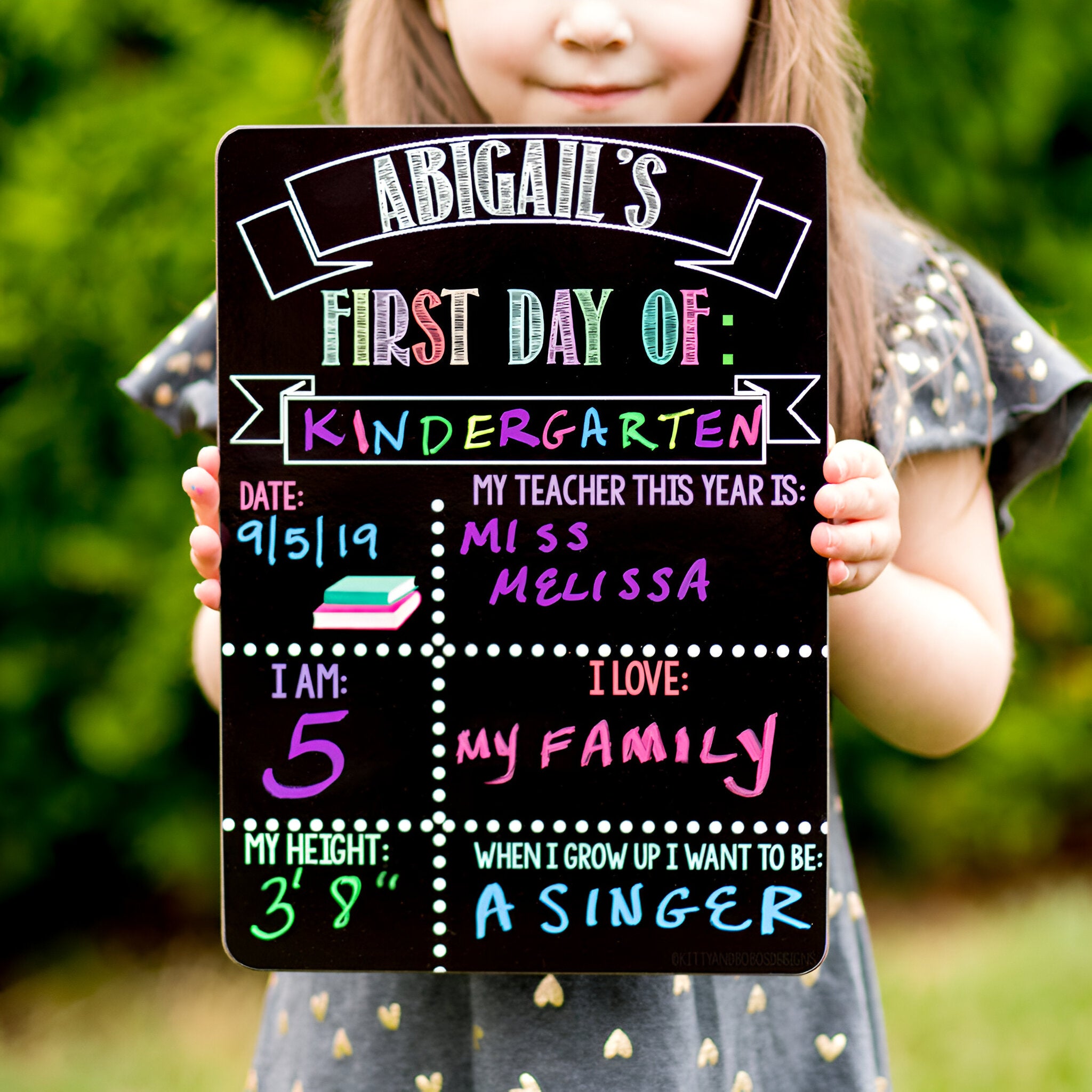 Reusable First And Last Day Of School Sign, Liquid Chalk Dry Erase School Board, First Day Of School Sign, Last Day Of School Sign, Pastel scsign