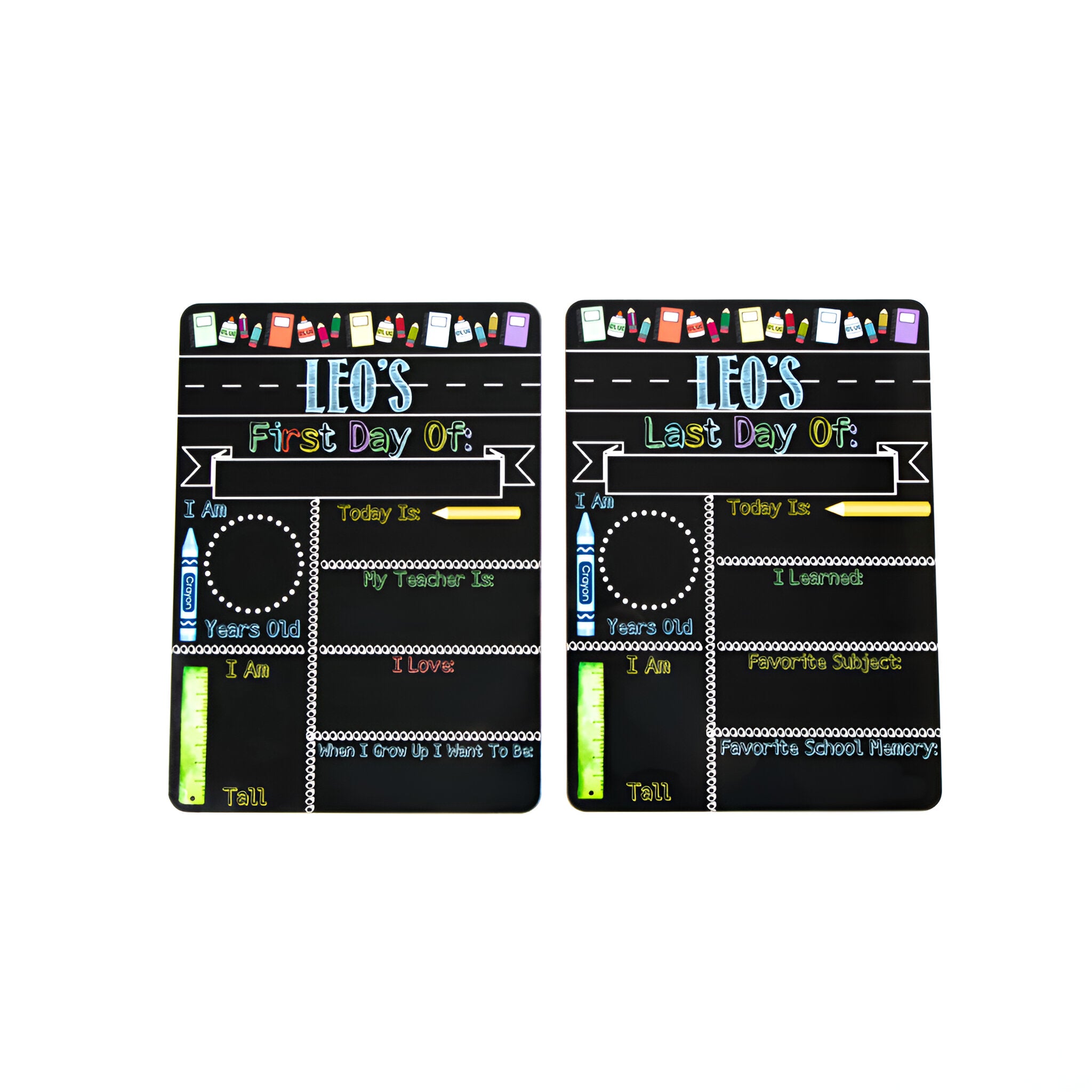 Reusable First And Last Day Of School Sign, Liquid Chalk Dry Erase School Board, Boy First Day Of School Sign, Back To School Sign, Blue scsign