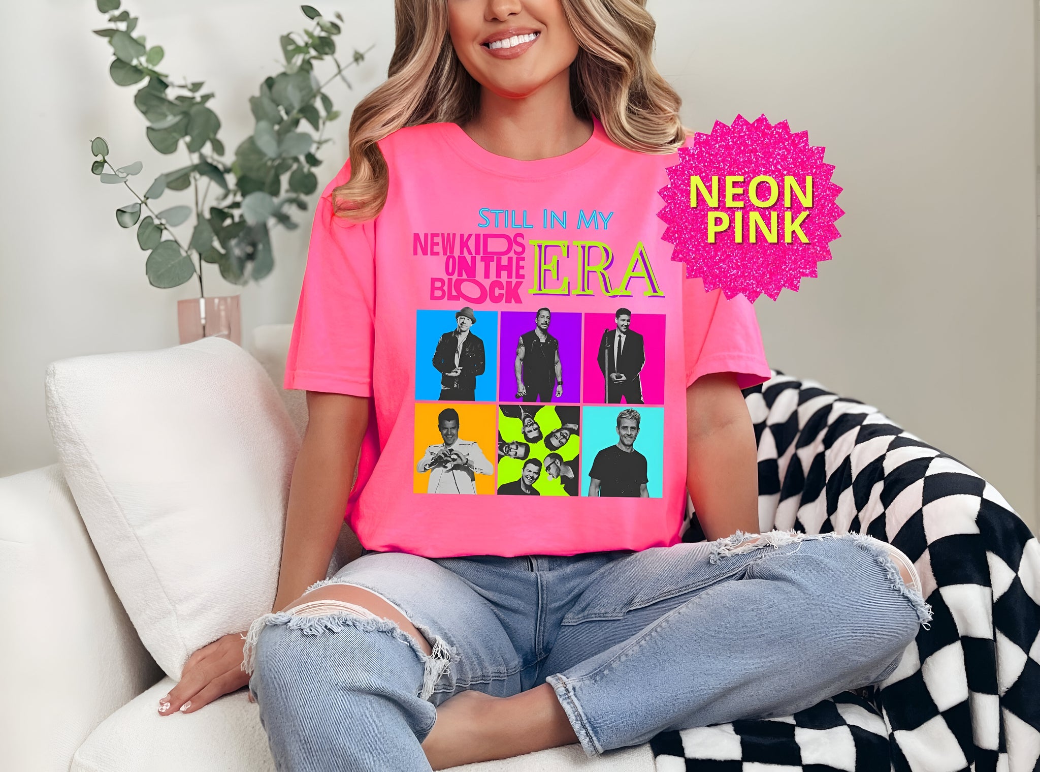 NKOTB Neon Shirt, Still in my New Kids Era, Concert Music Shirts, 80's Tee, 90's Tees, Magic Summer 2024, New Kids On The Block Neon Tee 1