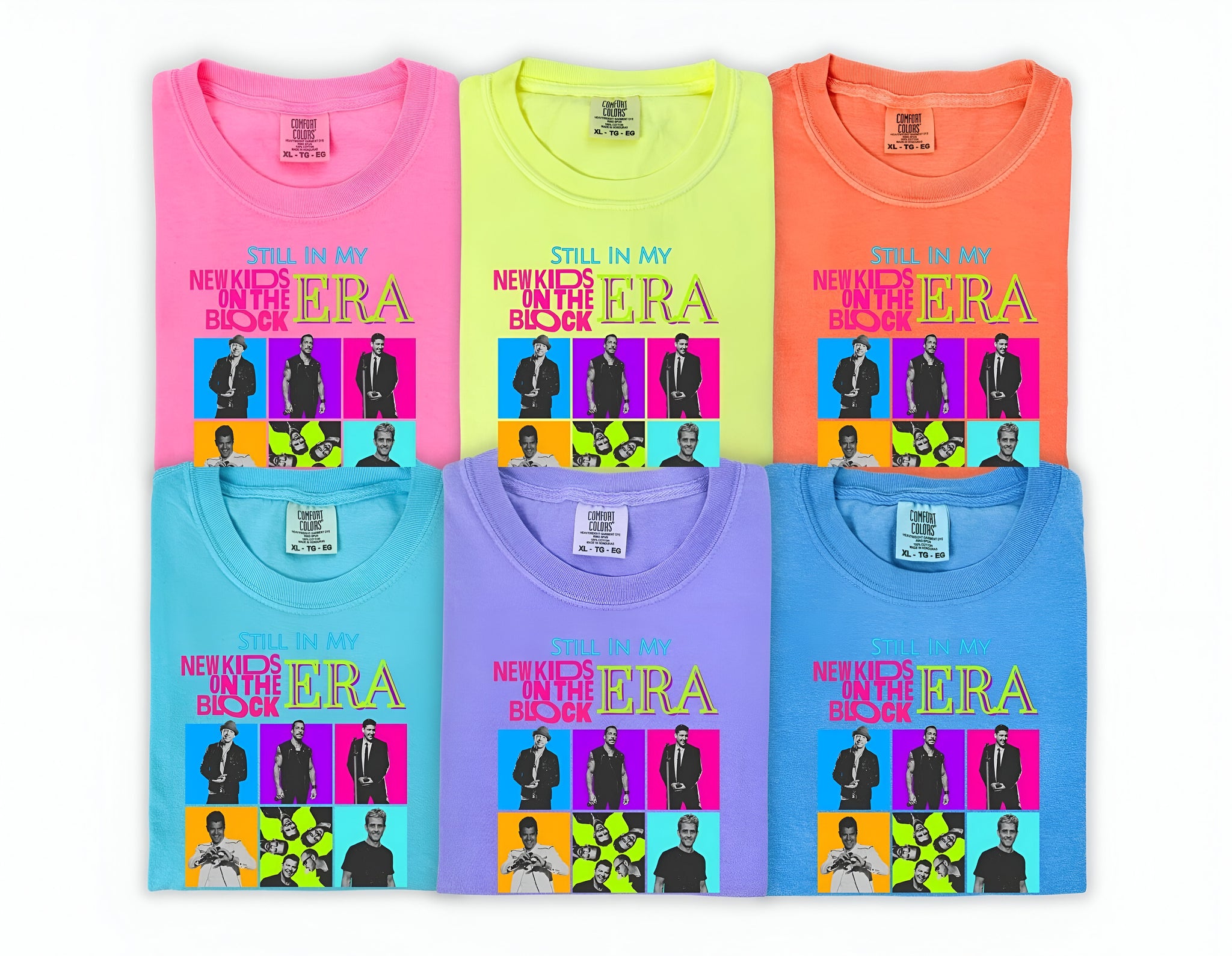 NKOTB Neon Shirt, Still in my New Kids Era, Concert Music Shirts, 80's Tee, 90's Tees, Magic Summer 2024, New Kids On The Block Neon Tee 1