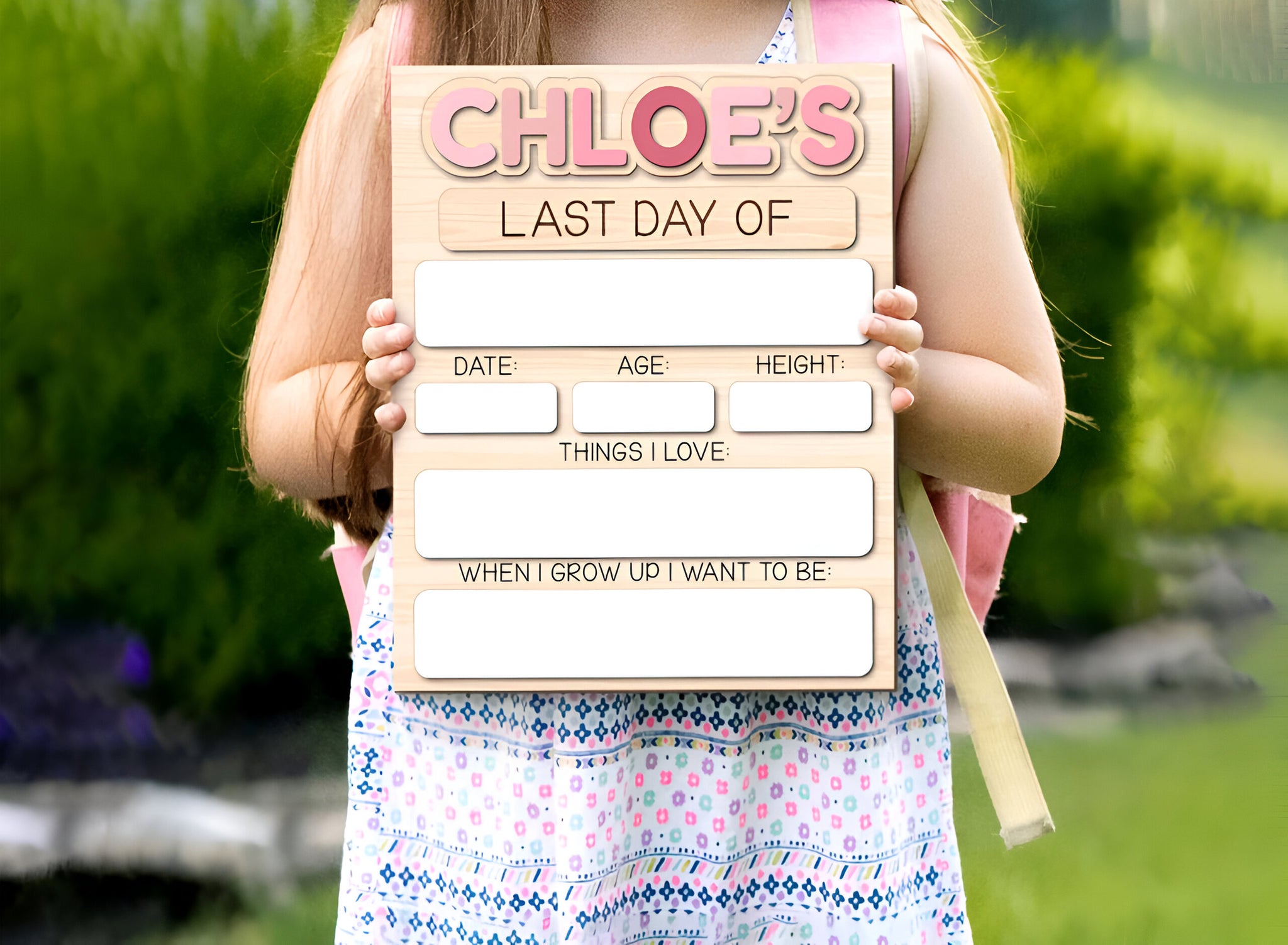 Personalized Last Day Of School Sign, My Last Day Of School Board With Custom Name Scsign