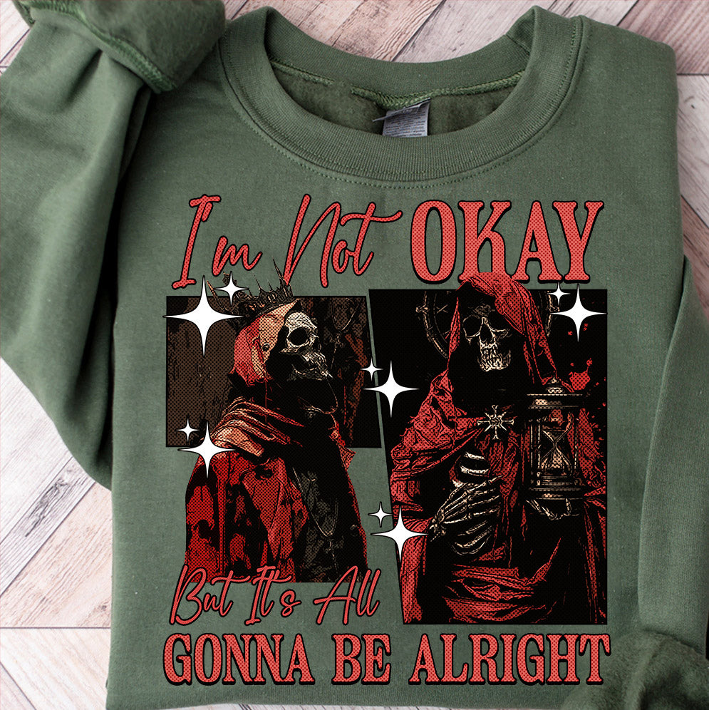 I'm Not Okay Shirt, The Beautifully Broken, Retro Comic Music, Country Music Song Lyrics Gift