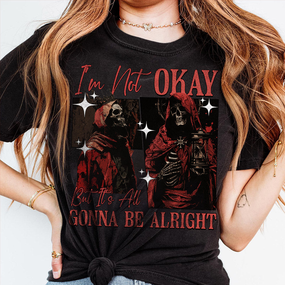 I'm Not Okay Shirt, The Beautifully Broken, Retro Comic Music, Country Music Song Lyrics Gift