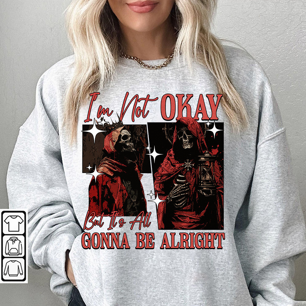 I'm Not Okay Shirt, The Beautifully Broken, Retro Comic Music, Country Music Song Lyrics Gift