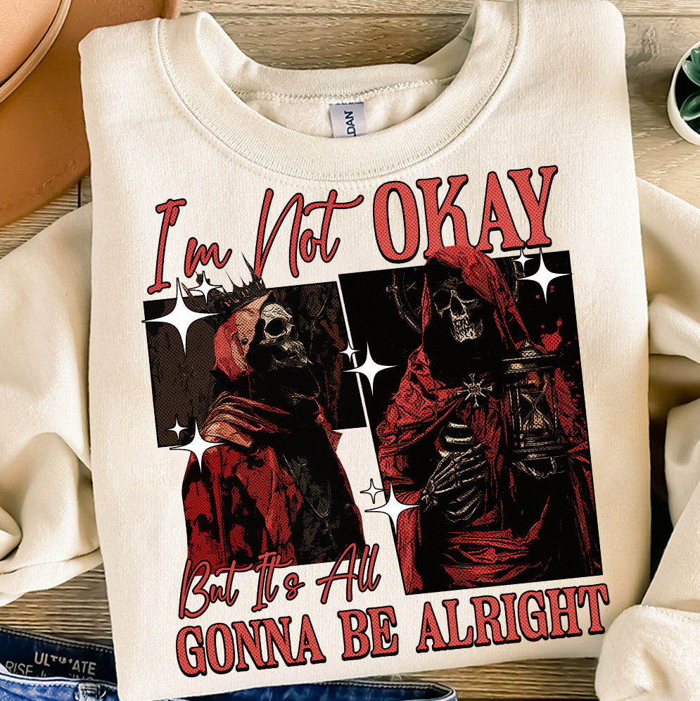 I'm Not Okay Shirt, The Beautifully Broken, Retro Comic Music, Country Music Song Lyrics Gift
