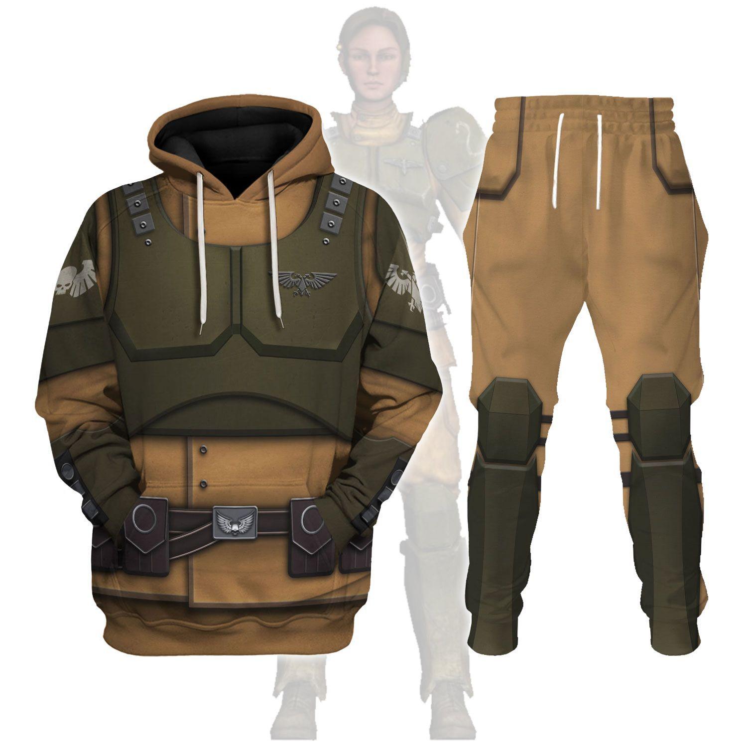 Imperial Guard Warhammer Costume Hoodie Jogger, Imperial Guard Space Marines Cosplay 3D Hoodie Pants, Warhammer 3D Tracksuit, Warhammer Game Outfit