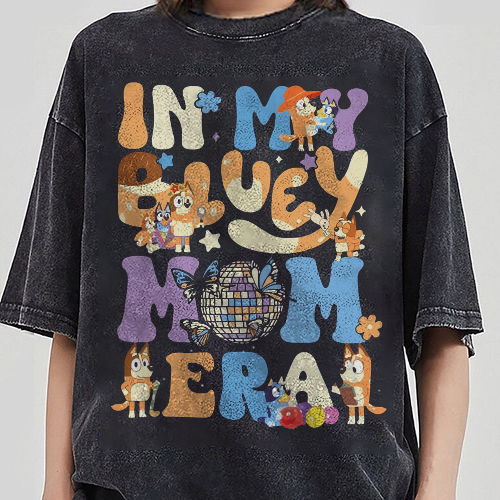 In My Bluey Mom Era Shirt, Bluey Cool Mom Club Shirt, Bluey Chilli Heeler Shirt, Bluey Mom Shirt, Bluey Mum Gift, In My Mom Era
