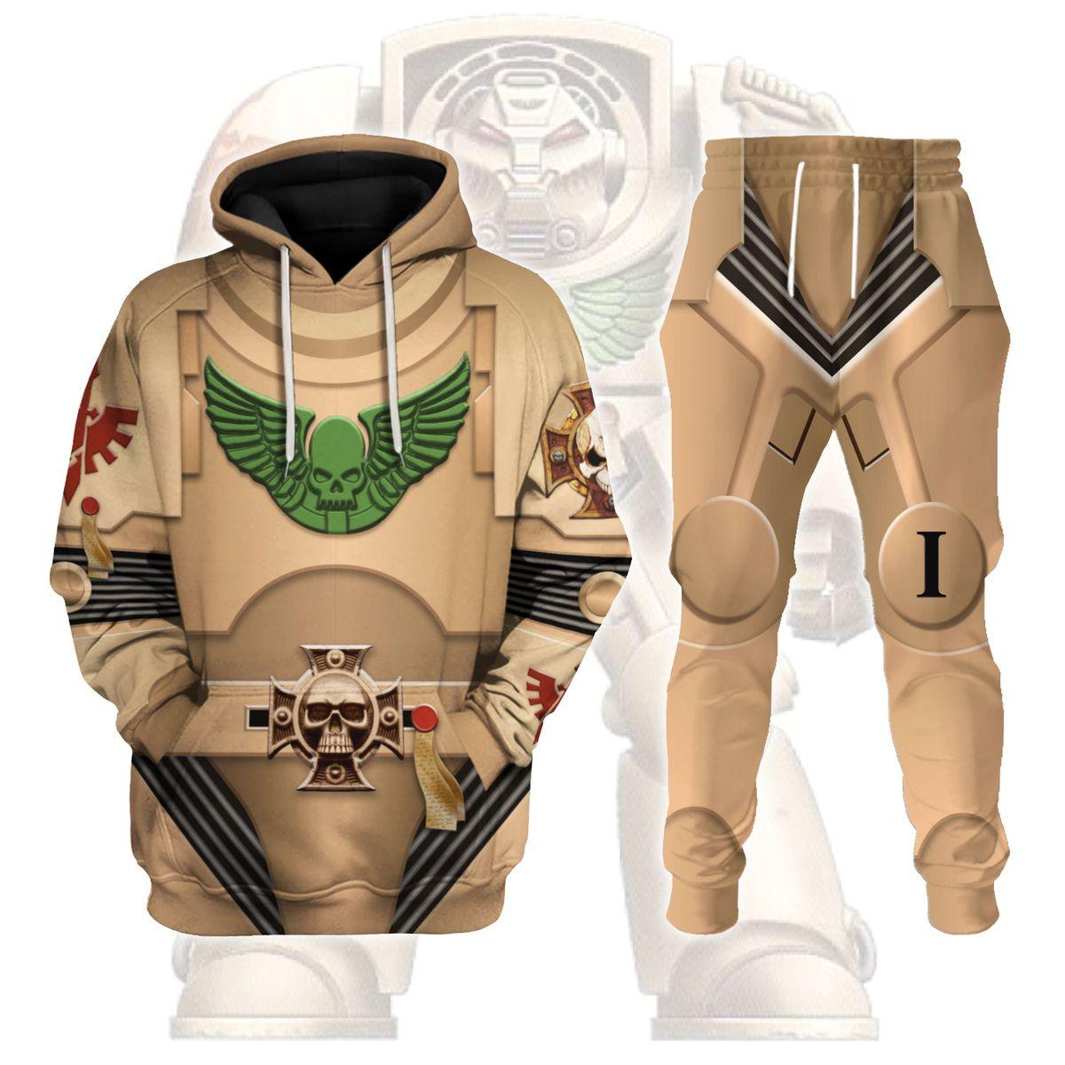 Indomitus Pattern Terminator Armor Dark Angels Warhammer Costume Hoodie Jogger, Indomitus Pattern Terminator Armor Dark Angels Marines Cosplay 3D Hoodie Pants, Warhammer 3D Tracksuit , TQT5