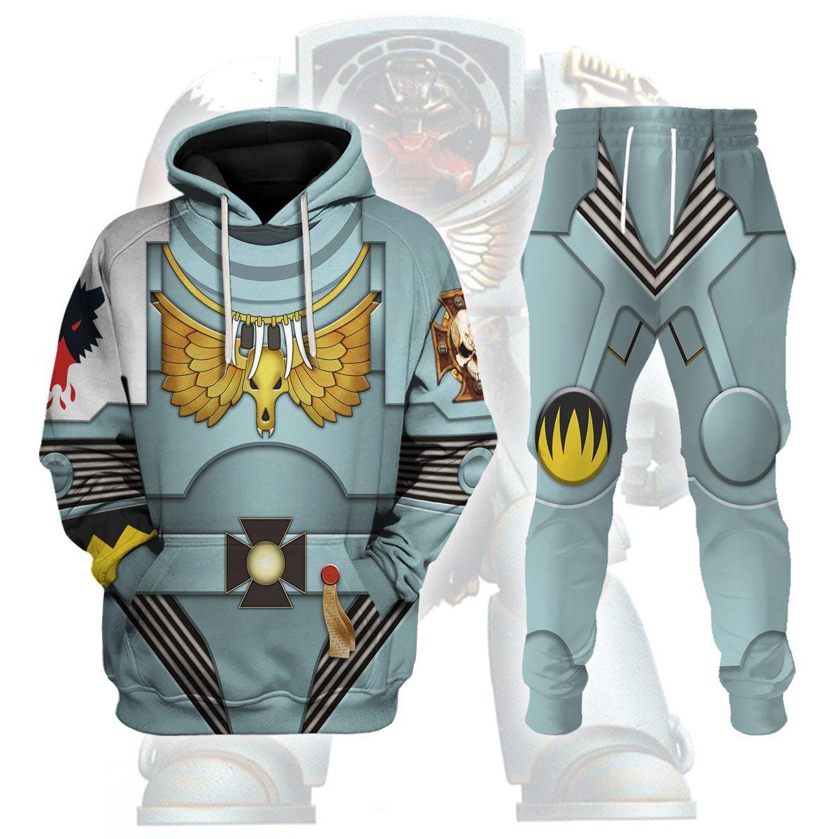 Indomitus Pattern Terminator Armor Space Wolves Warhammer Costume Hoodie Jogger, Indomitus Pattern Terminator Armor Space Wolves Marines Cosplay 3D Hoodie Pants, Warhammer 3D Tracksuit , TQT5