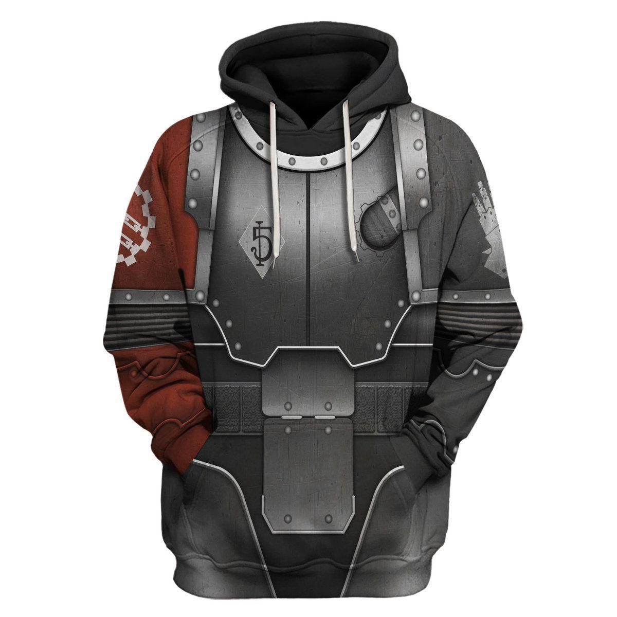 Iron Armor in Mark III Power Armor Warhammer Costume Hoodie Jogger, Iron Armor in Mark III Power Armor Marines Cosplay 3D Hoodie Pants, Warhammer 3D Tracksuit TQT4