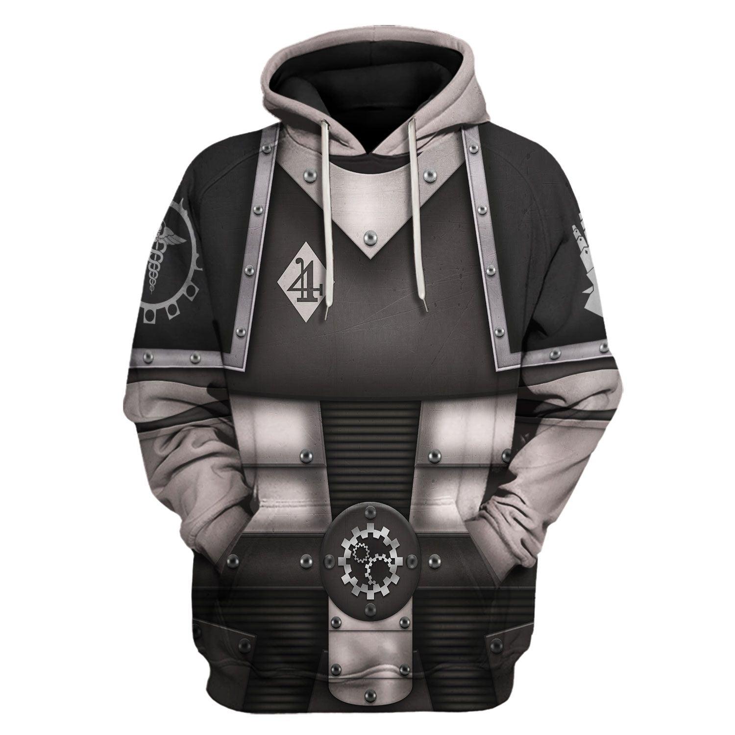 Iron Hands Legions Warhammer Costume Hoodie Jogger, Iron Hands Legions Marines Cosplay 3D Hoodie Pants, Warhammer 3D Tracksuit , TQT5