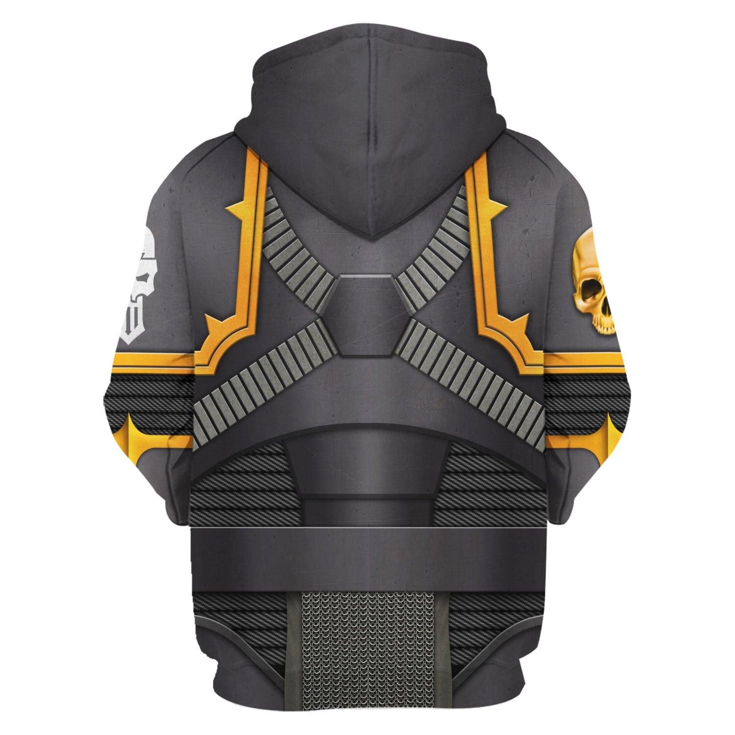 Iron Warriors Legion Colour Scheme Warhammer Costume Hoodie Jogger,Iron Warriors Legion Colour Scheme Marines Cosplay 3D Hoodie Pants, Warhammer 3D Tracksuit 