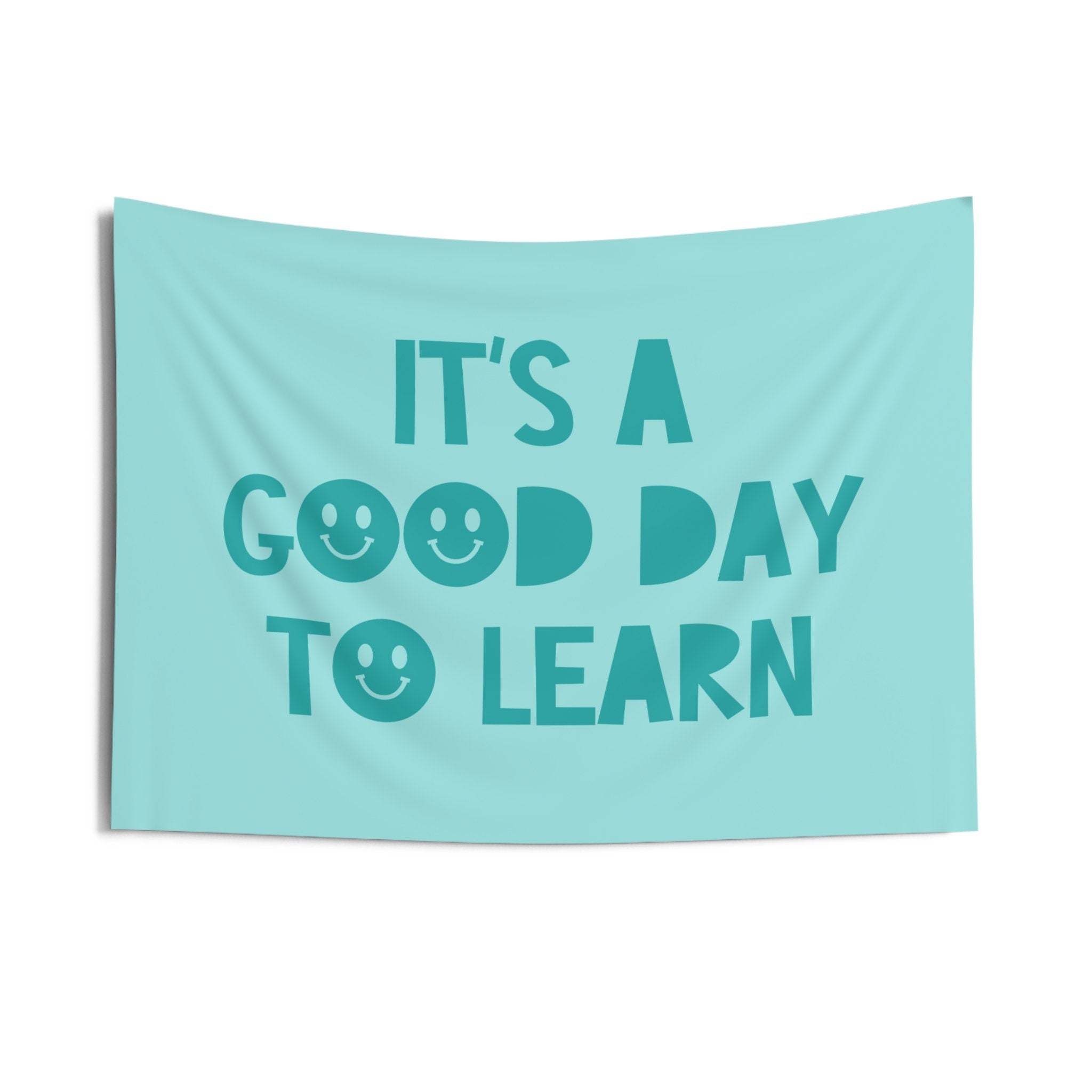 It's a Good Day to Learn Wall Tapestry  Pink Classroom Wall Art  Back to School  Wall Print Tapestry Hanging  Classroom Decor TAPES1