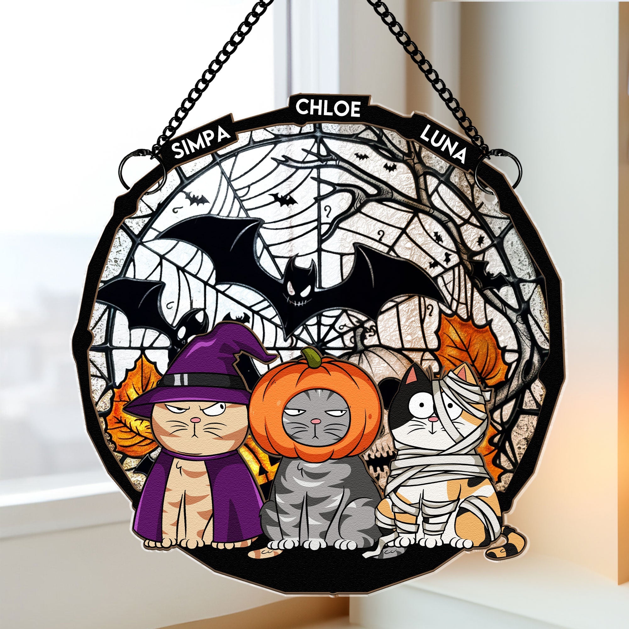 It's Halloween - Personalized Window Hanging Suncatcher Ornament  ORHA2208