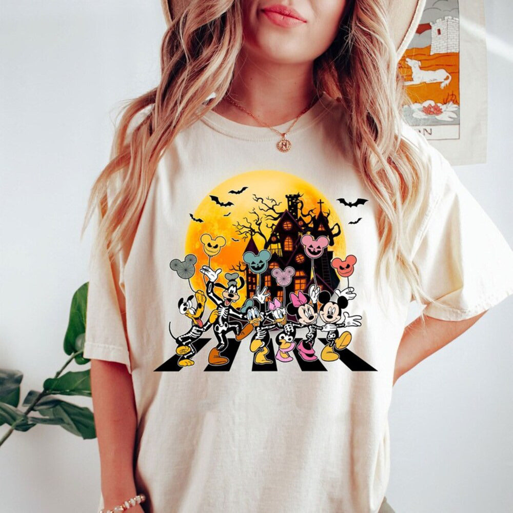 Disney Halloween Skeleton Shirt, Disney Halloween 2024 Matching Shirt, Disney Balloon Shirt, Mickey Minnie and Friends,Disney Matching Shirt HL23
