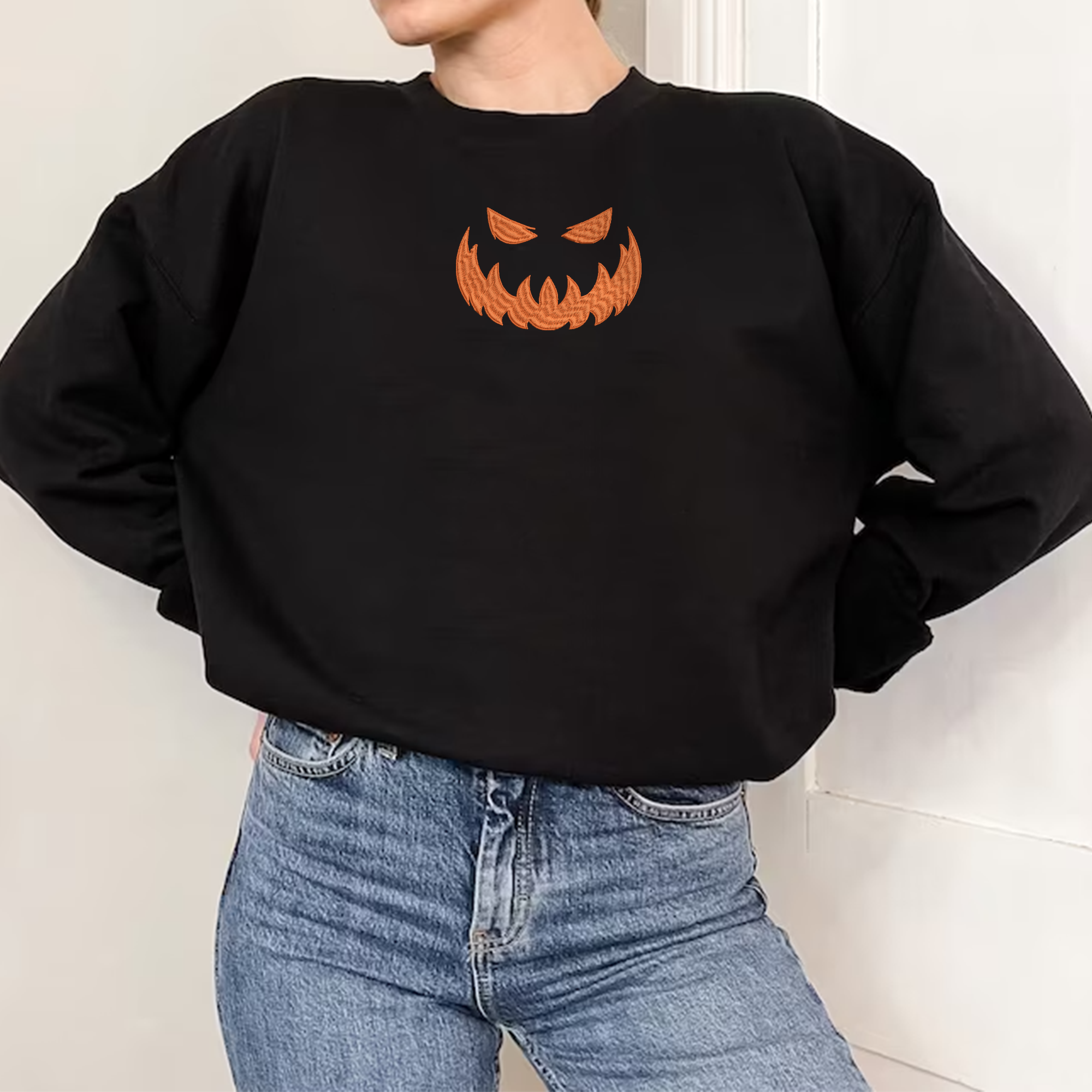 Jack O?Lantern Halloween Scary Sweatshirt, Hoodie Embroidered EMHA2608