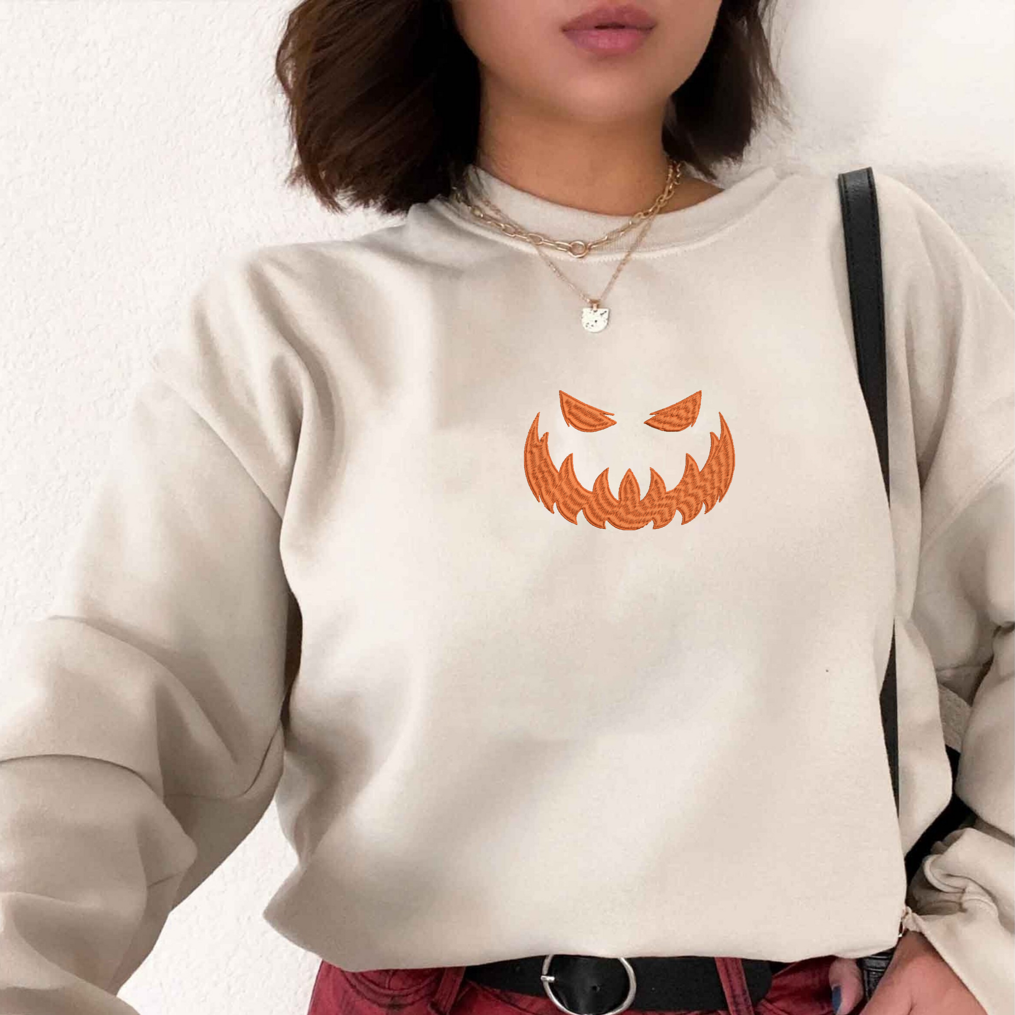 Jack O?Lantern Halloween Scary Sweatshirt, Hoodie Embroidered EMHA2608