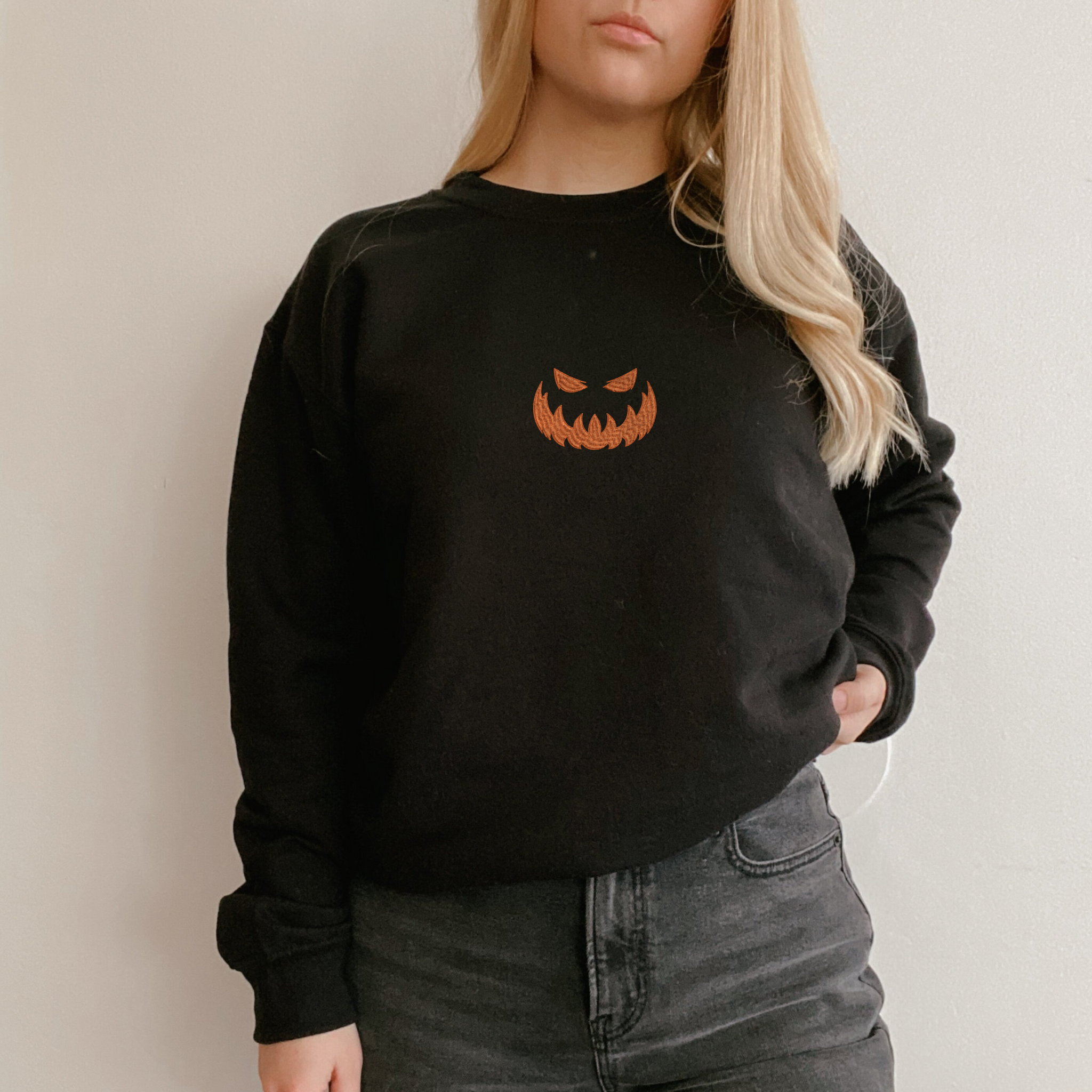 Jack O?Lantern Halloween Scary Sweatshirt, Hoodie Embroidered EMHA2608