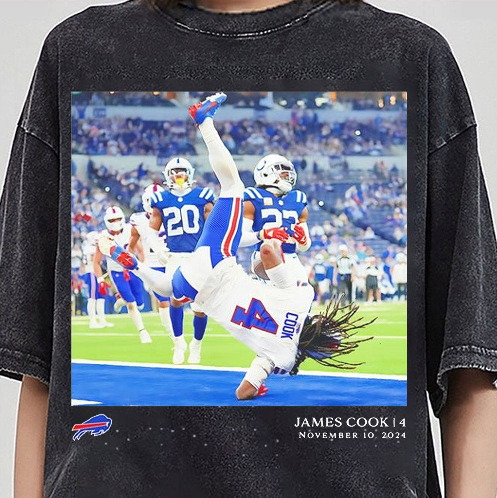 James Cook Buffalo Bills Flash Features Week 10 T-shirt, Sweatshirt, Hoodie And Tank Top
