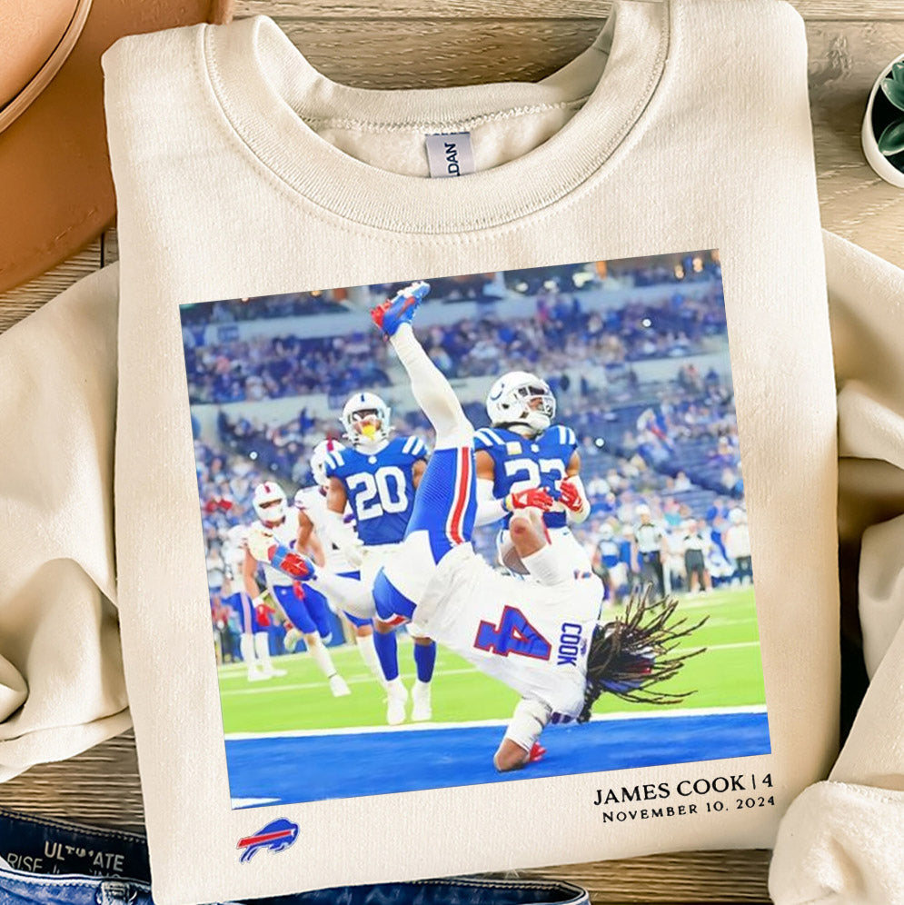 James Cook Buffalo Bills Flash Features Week 10 T-shirt, Sweatshirt, Hoodie And Tank Top