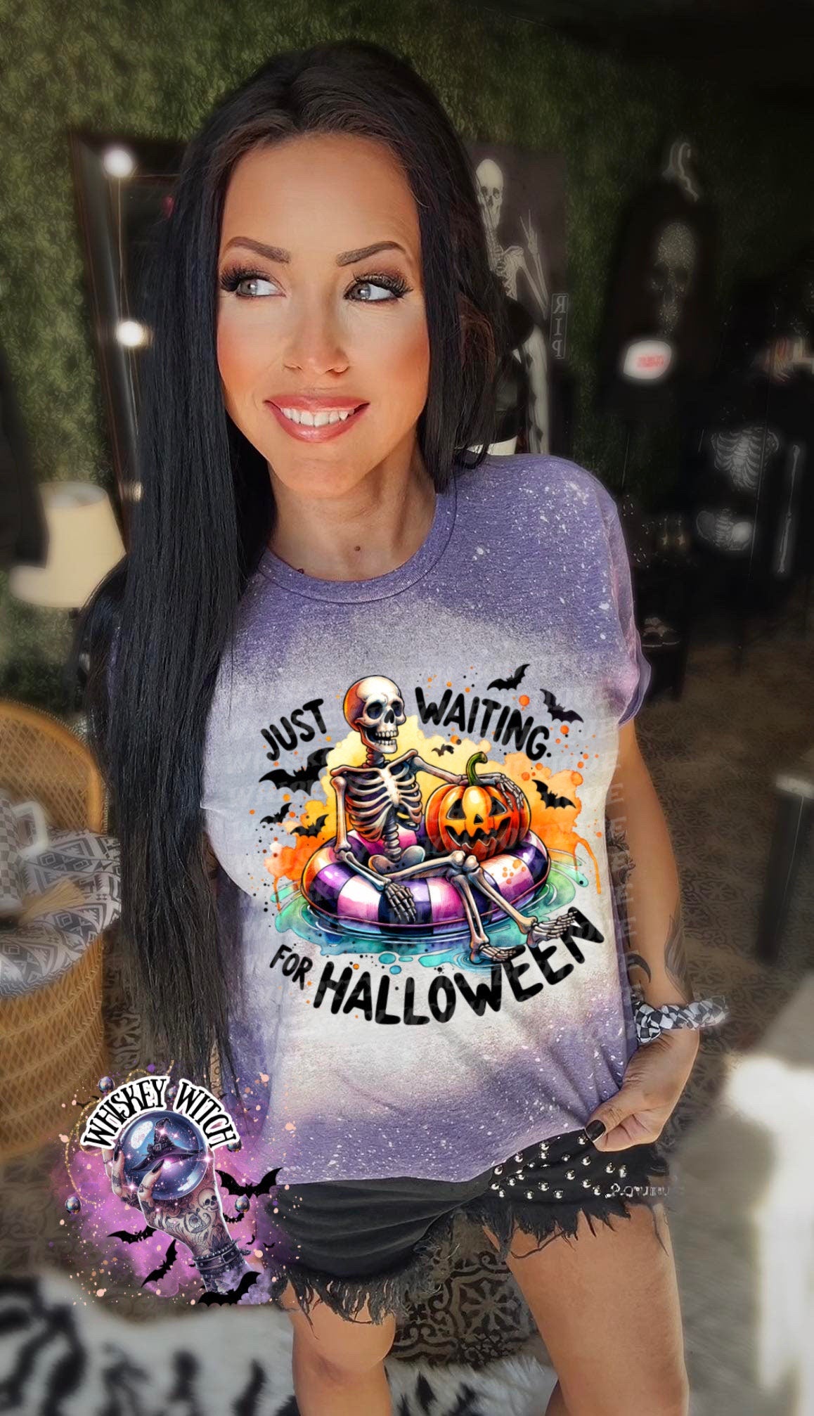Just Waiting For Halloween vintage  retro  distressed  custom  funny shirt   Halloween  gift   snarky  goth  custom  mom  summer HW2607 10