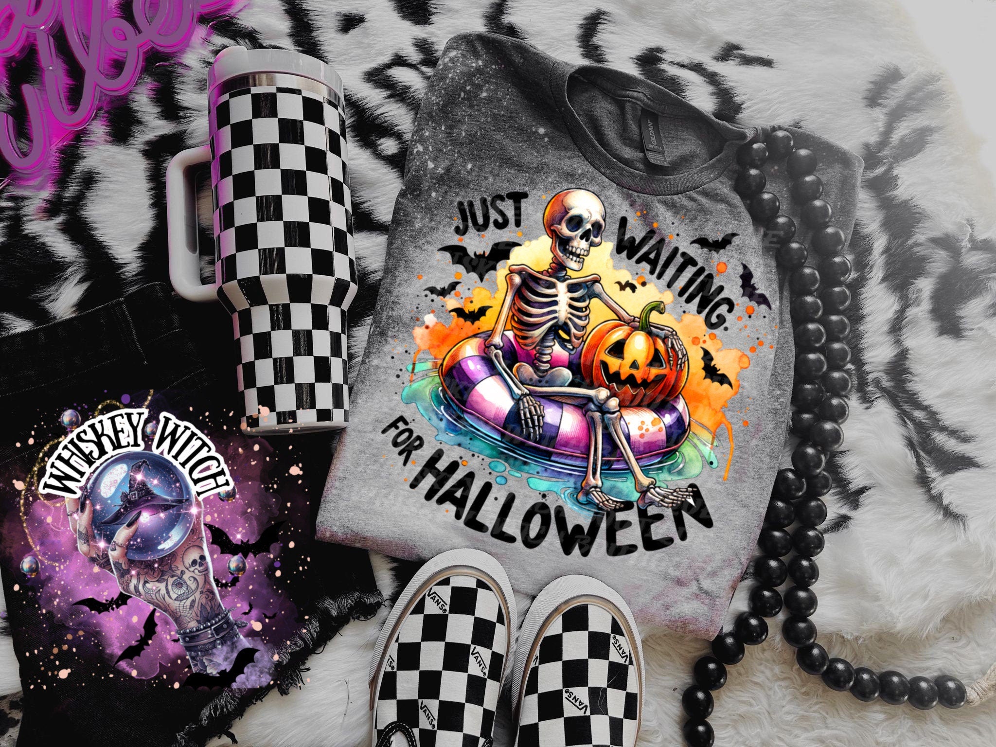 Just Waiting For Halloween vintage  retro  distressed  custom  funny shirt   Halloween  gift   snarky  goth  custom  mom  summer HW2607 10