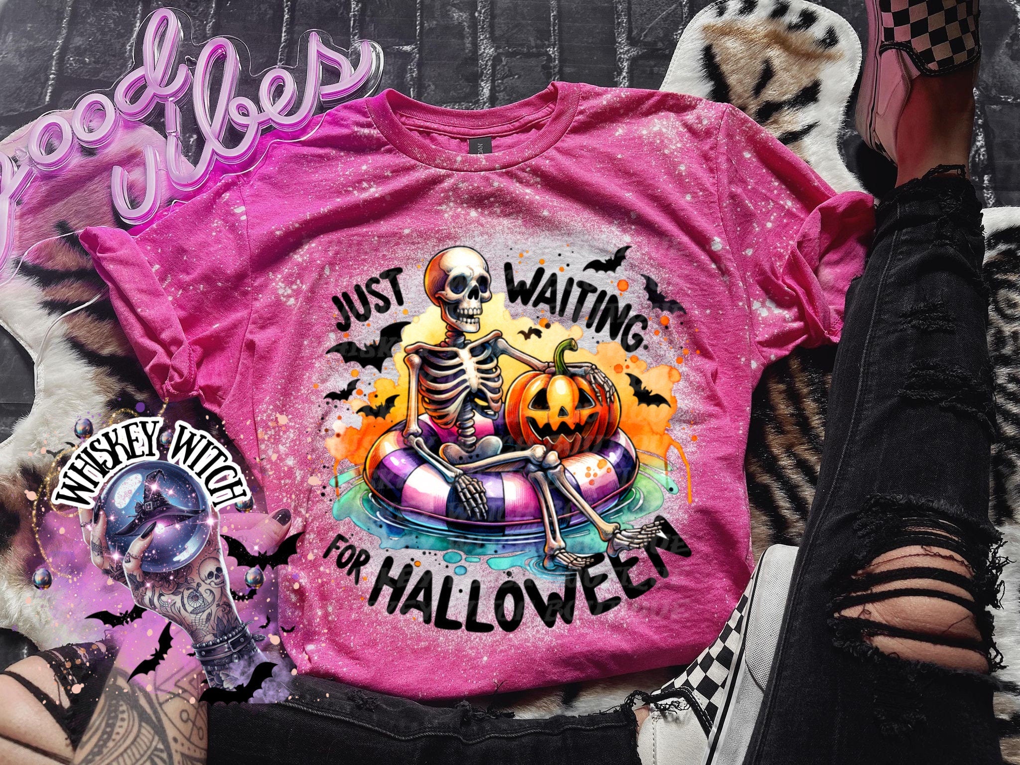 Just Waiting For Halloween vintage  retro  distressed  custom  funny shirt   Halloween  gift   snarky  goth  custom  mom  summer HW2607 10
