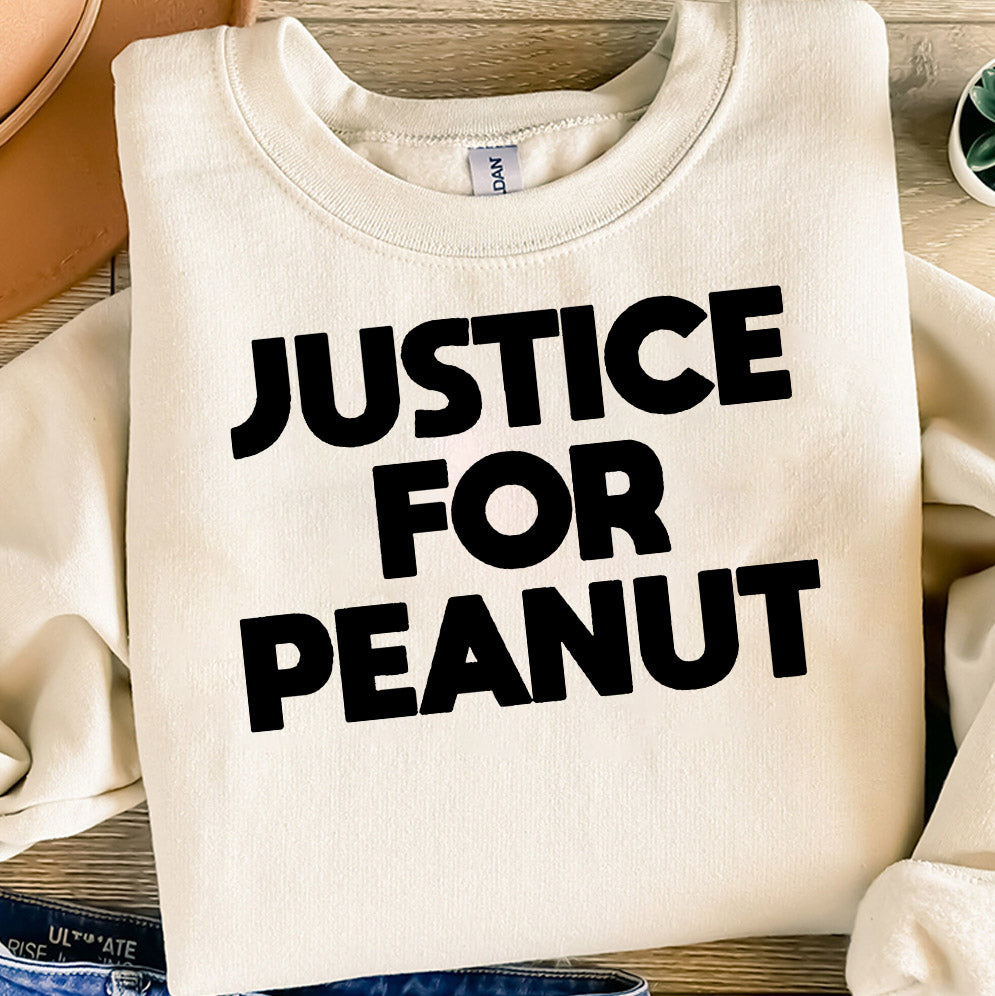 Justice for Peanut 2024 T-Shirt, Sweatshirt, Hoodie, Peanut Squirrel, Squirrel Lover Tshirt, Peanut the Squirrel, Peanut Justice, Funny Squirrel Shirt, Animal Lovers